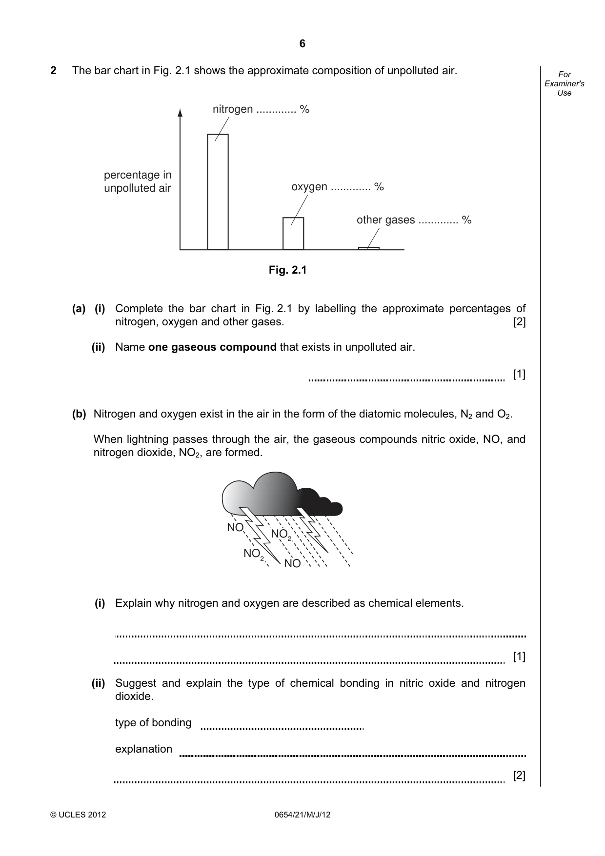 Cambridge IGCSE Sciences - Co-ordinated (Double) 0654 2012 May/June Paper 2 · Variant 1 question paper, page 6 of 32
