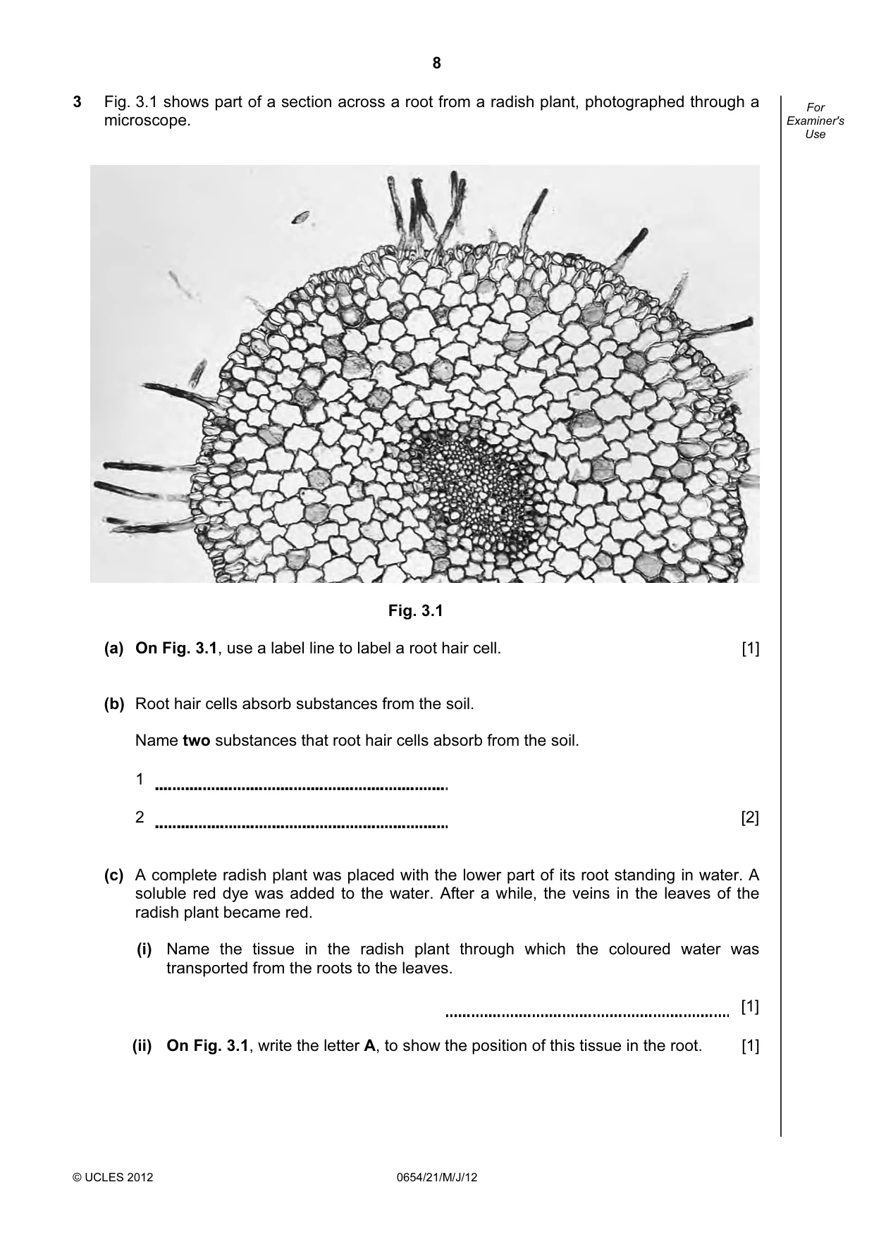 Cambridge IGCSE Sciences - Co-ordinated (Double) 0654 2012 May/June Paper 2 · Variant 1 question paper, page 8 of 32