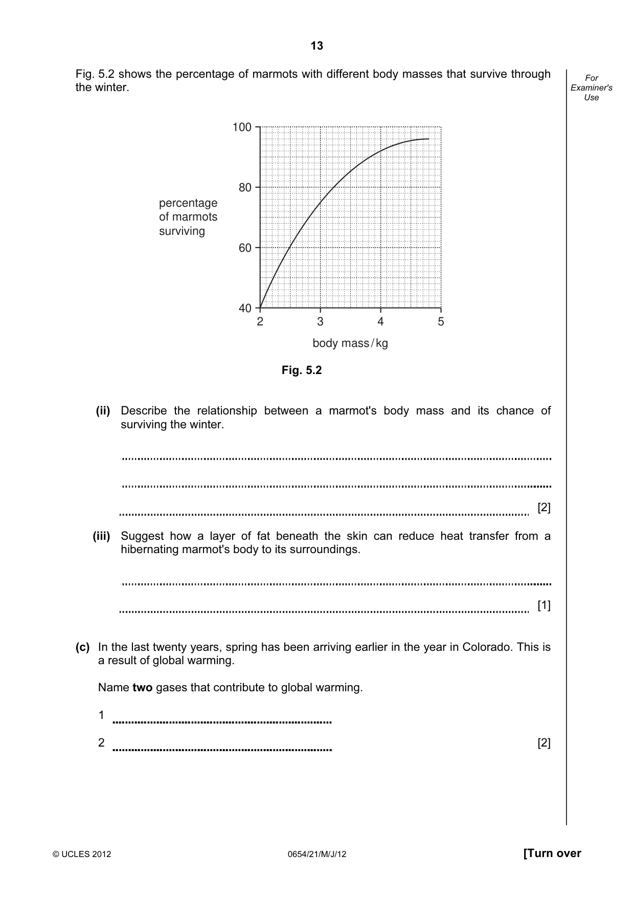 Cambridge IGCSE Sciences - Co-ordinated (Double) 0654 2012 May/June Paper 2 · Variant 1 question paper, page 13 of 32