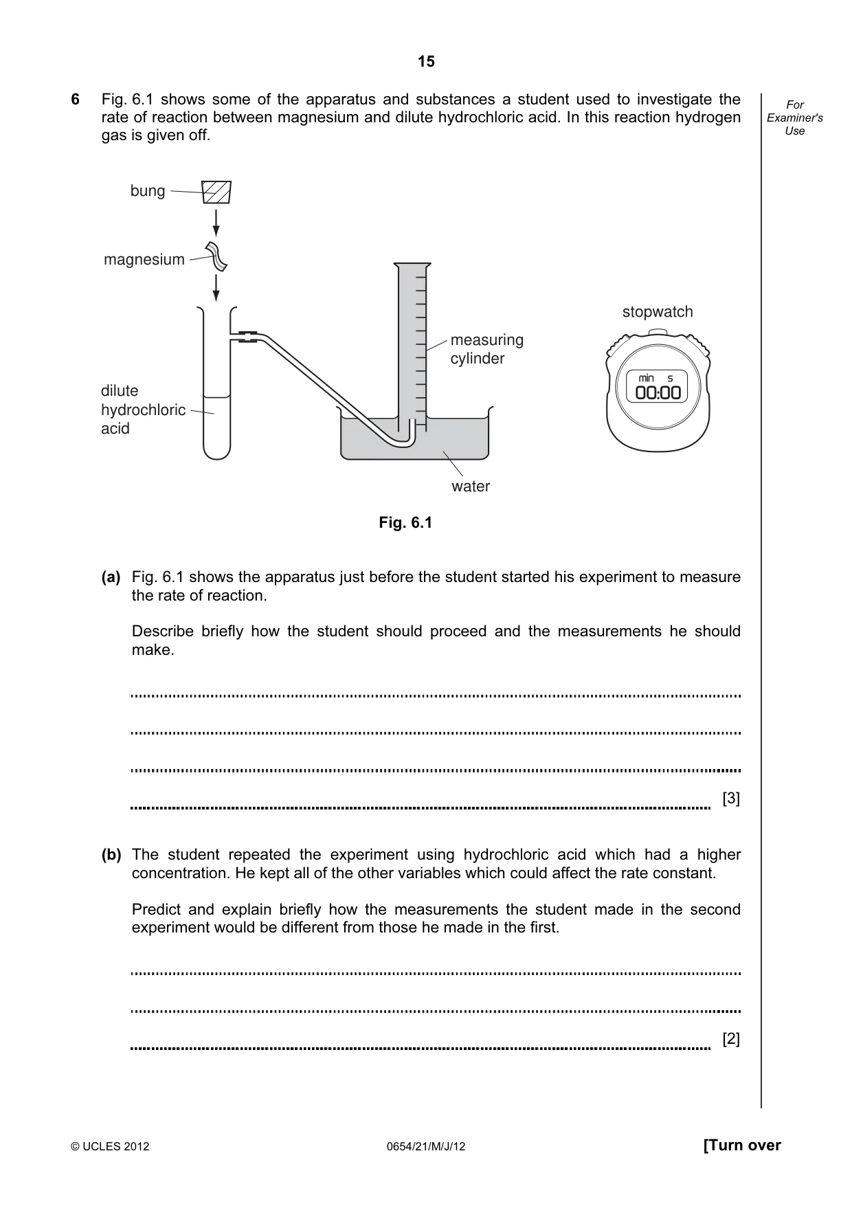 Cambridge IGCSE Sciences - Co-ordinated (Double) 0654 2012 May/June Paper 2 · Variant 1 question paper, page 15 of 32