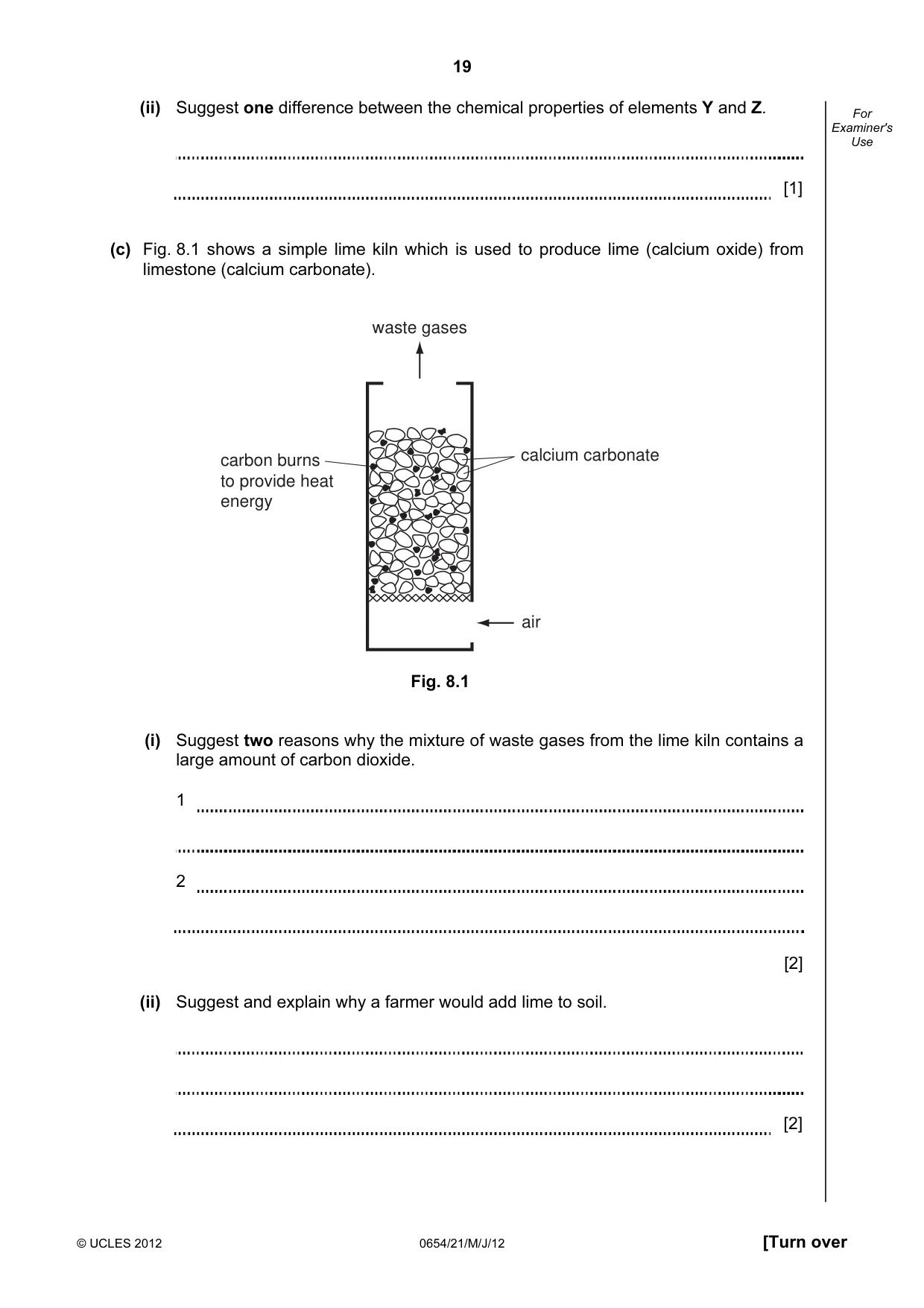Cambridge IGCSE Sciences - Co-ordinated (Double) 0654 2012 May/June Paper 2 · Variant 1 question paper, page 19 of 32