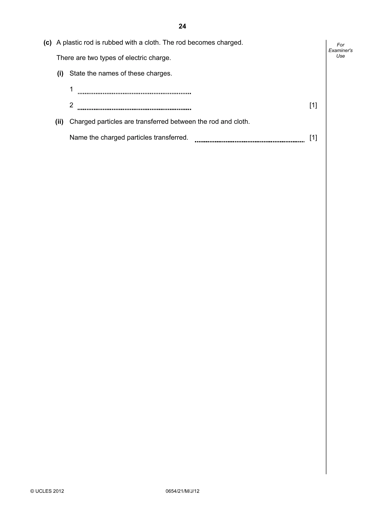 Cambridge IGCSE Sciences - Co-ordinated (Double) 0654 2012 May/June Paper 2 · Variant 1 question paper, page 24 of 32