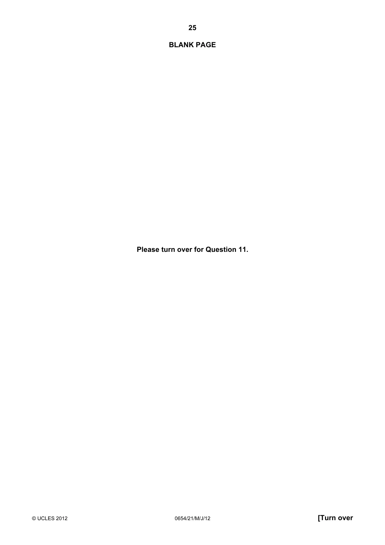 Cambridge IGCSE Sciences - Co-ordinated (Double) 0654 2012 May/June Paper 2 · Variant 1 question paper, page 25 of 32