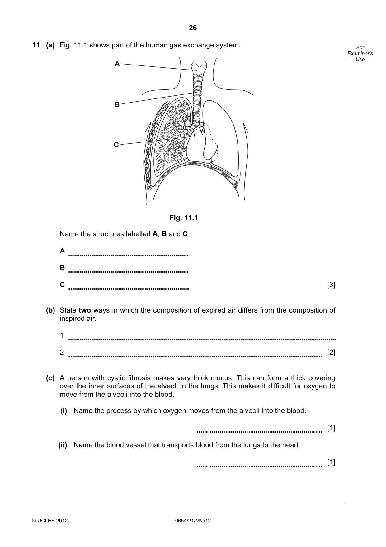 Cambridge IGCSE Sciences - Co-ordinated (Double) 0654 2012 May/June Paper 2 · Variant 1 question paper, page 26 of 32