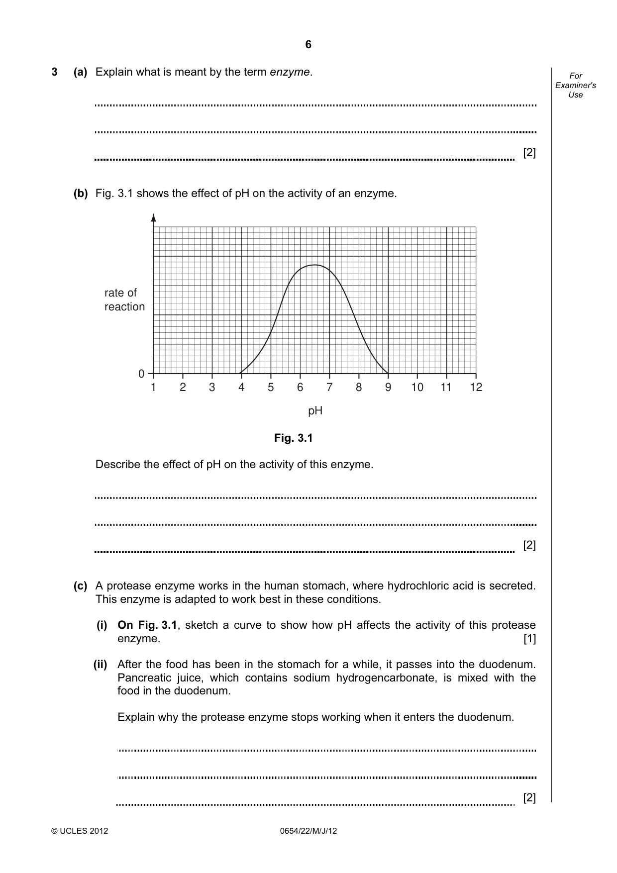 Cambridge IGCSE Sciences - Co-ordinated (Double) 0654 2012 May/June Paper 2 · Variant 2 question paper, page 6 of 28
