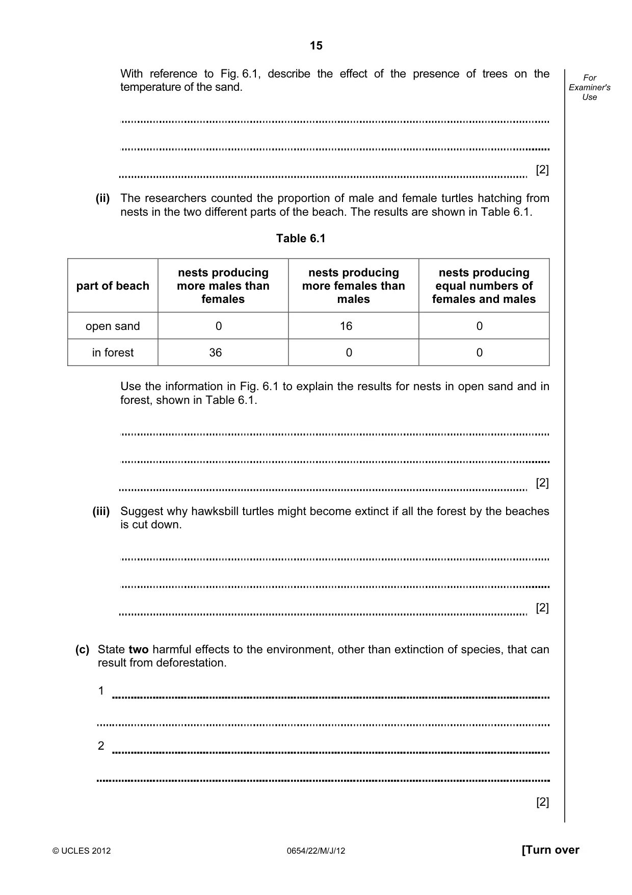 Cambridge IGCSE Sciences - Co-ordinated (Double) 0654 2012 May/June Paper 2 · Variant 2 question paper, page 15 of 28