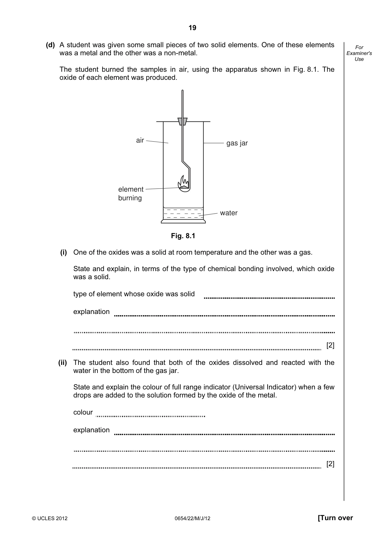 Cambridge IGCSE Sciences - Co-ordinated (Double) 0654 2012 May/June Paper 2 · Variant 2 question paper, page 19 of 28