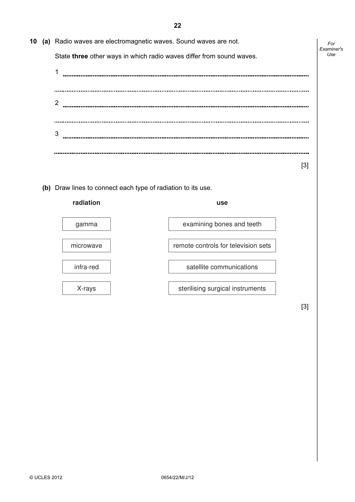 Cambridge IGCSE Sciences - Co-ordinated (Double) 0654 2012 May/June Paper 2 · Variant 2 question paper, page 22 of 28