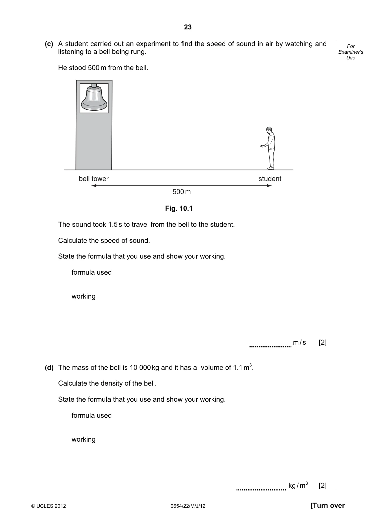 Cambridge IGCSE Sciences - Co-ordinated (Double) 0654 2012 May/June Paper 2 · Variant 2 question paper, page 23 of 28