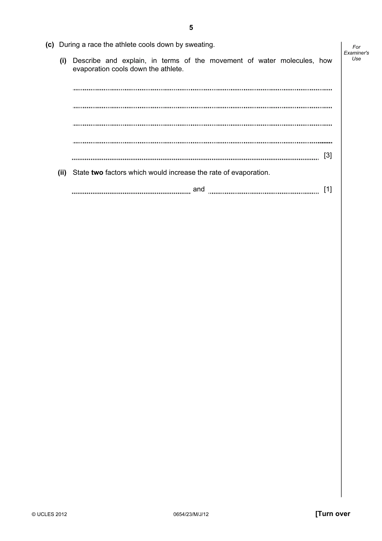 Cambridge IGCSE Sciences - Co-ordinated (Double) 0654 2012 May/June Paper 2 · Variant 3 question paper, page 5 of 28