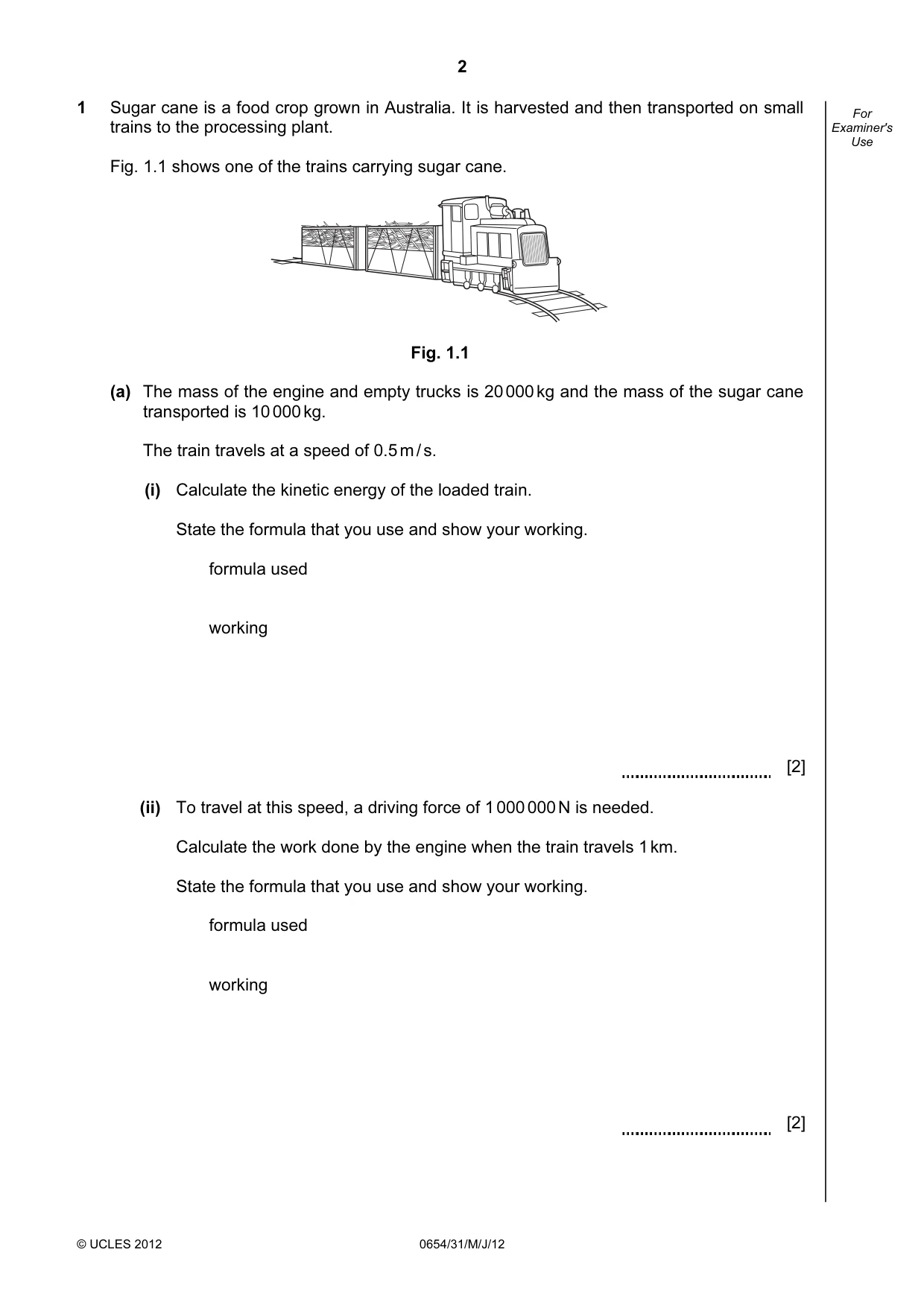 Cambridge IGCSE Sciences - Co-ordinated (Double) 0654 2012 May/June Paper 3 · Variant 1 question paper, page 2 of 28