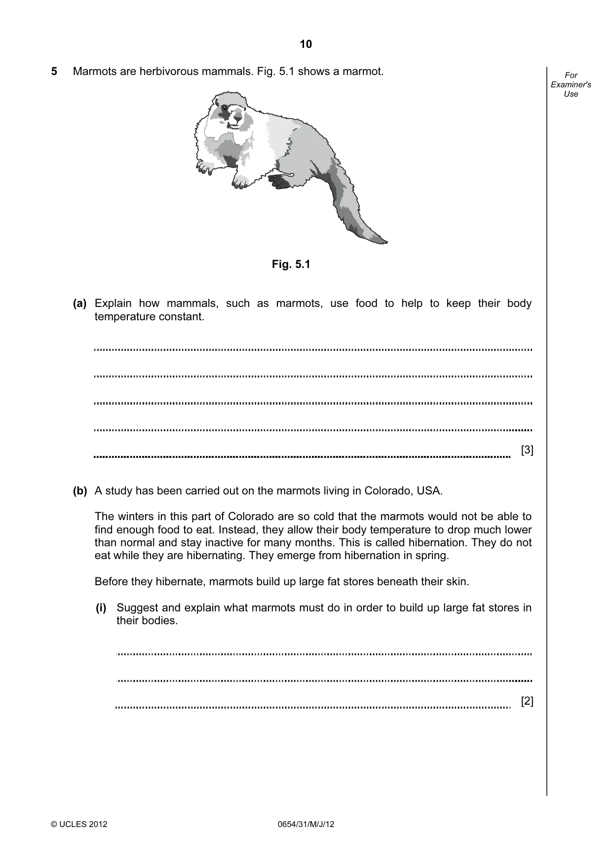 Cambridge IGCSE Sciences - Co-ordinated (Double) 0654 2012 May/June Paper 3 · Variant 1 question paper, page 10 of 28