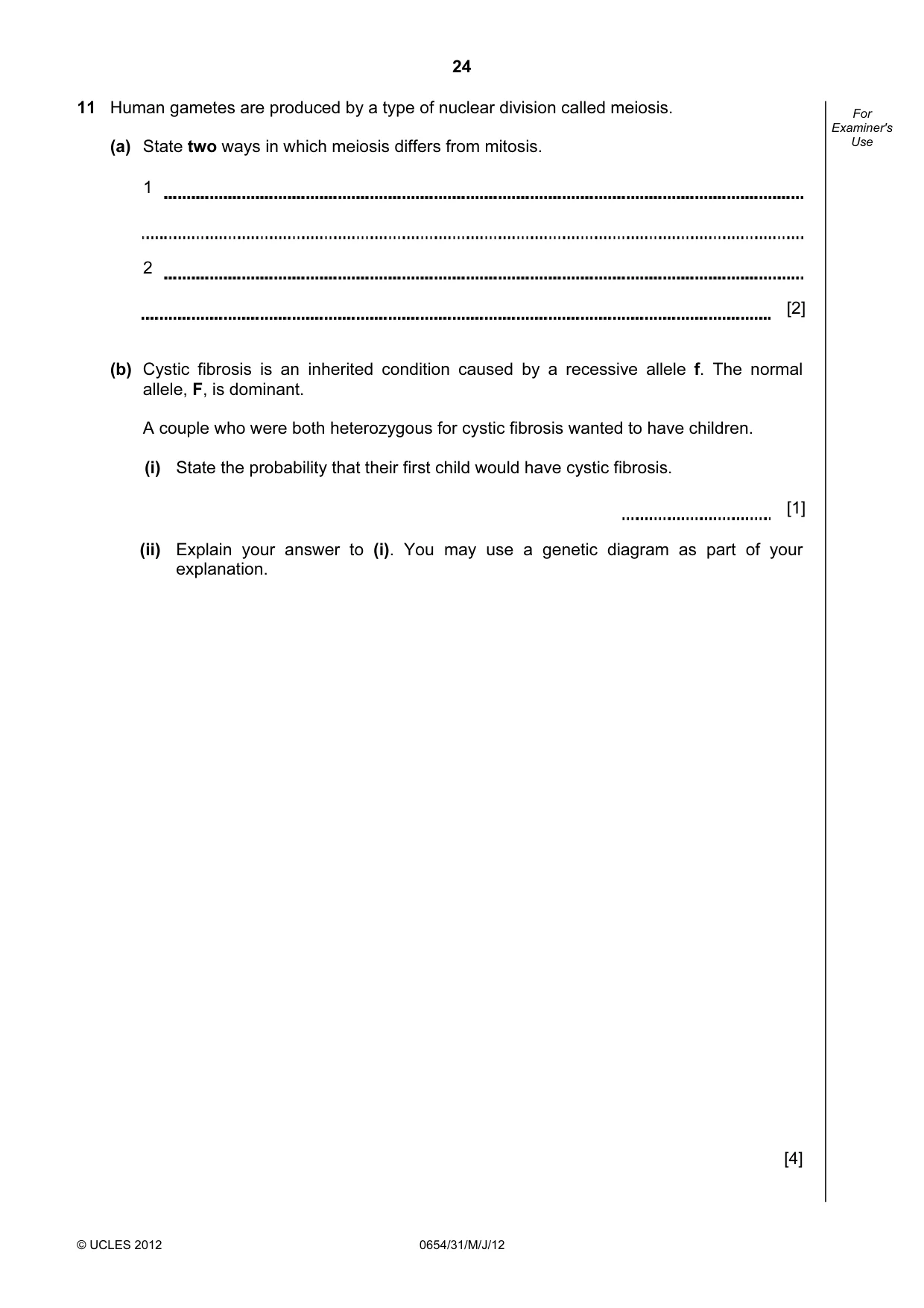 Cambridge IGCSE Sciences - Co-ordinated (Double) 0654 2012 May/June Paper 3 · Variant 1 question paper, page 24 of 28