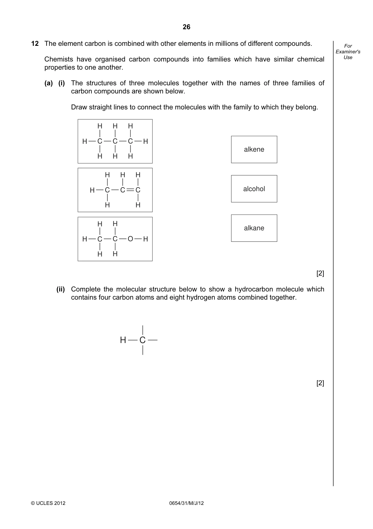 Cambridge IGCSE Sciences - Co-ordinated (Double) 0654 2012 May/June Paper 3 · Variant 1 question paper, page 26 of 28