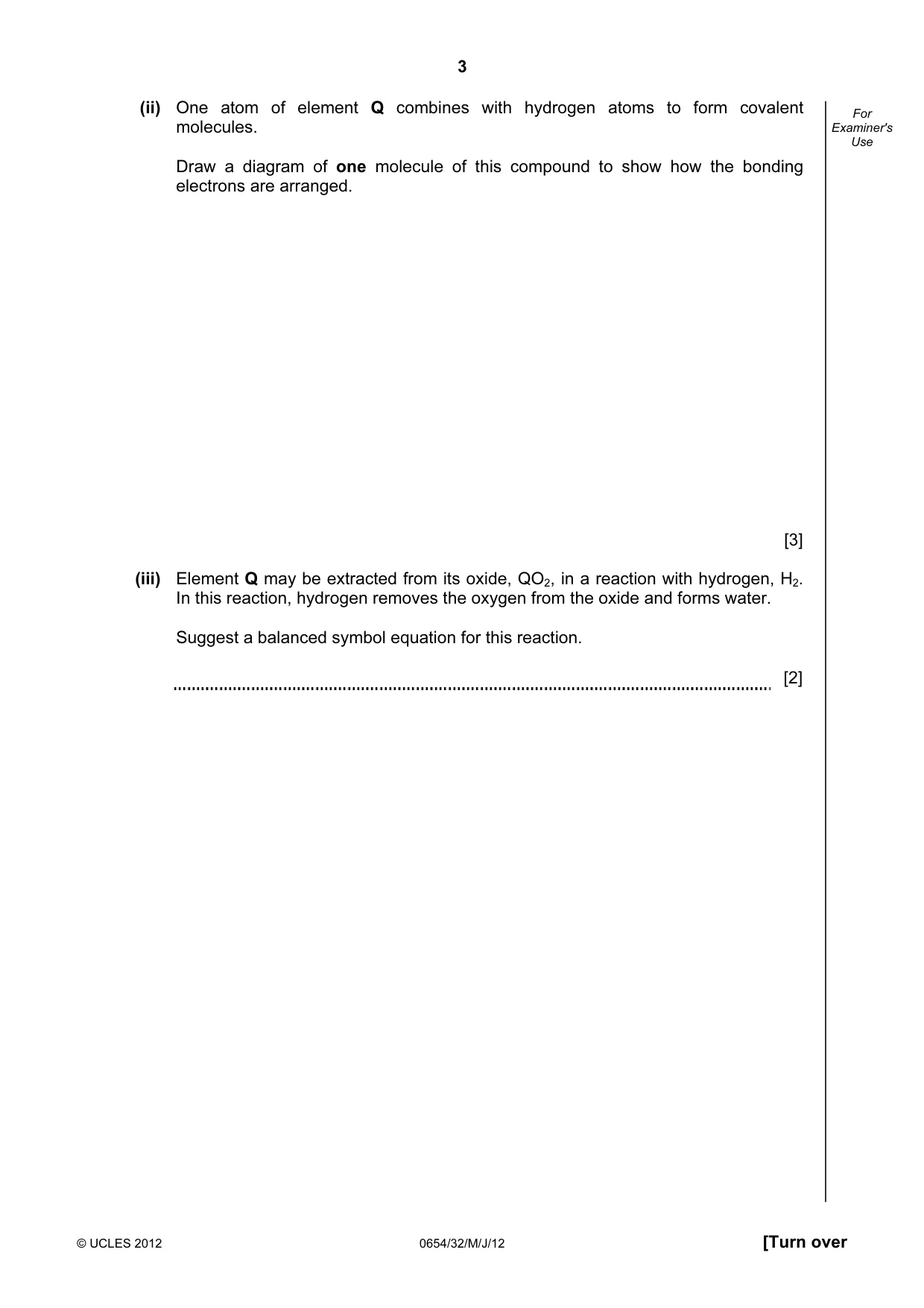 Cambridge IGCSE Sciences - Co-ordinated (Double) 0654 2012 May/June Paper 3 · Variant 2 question paper, page 3 of 28