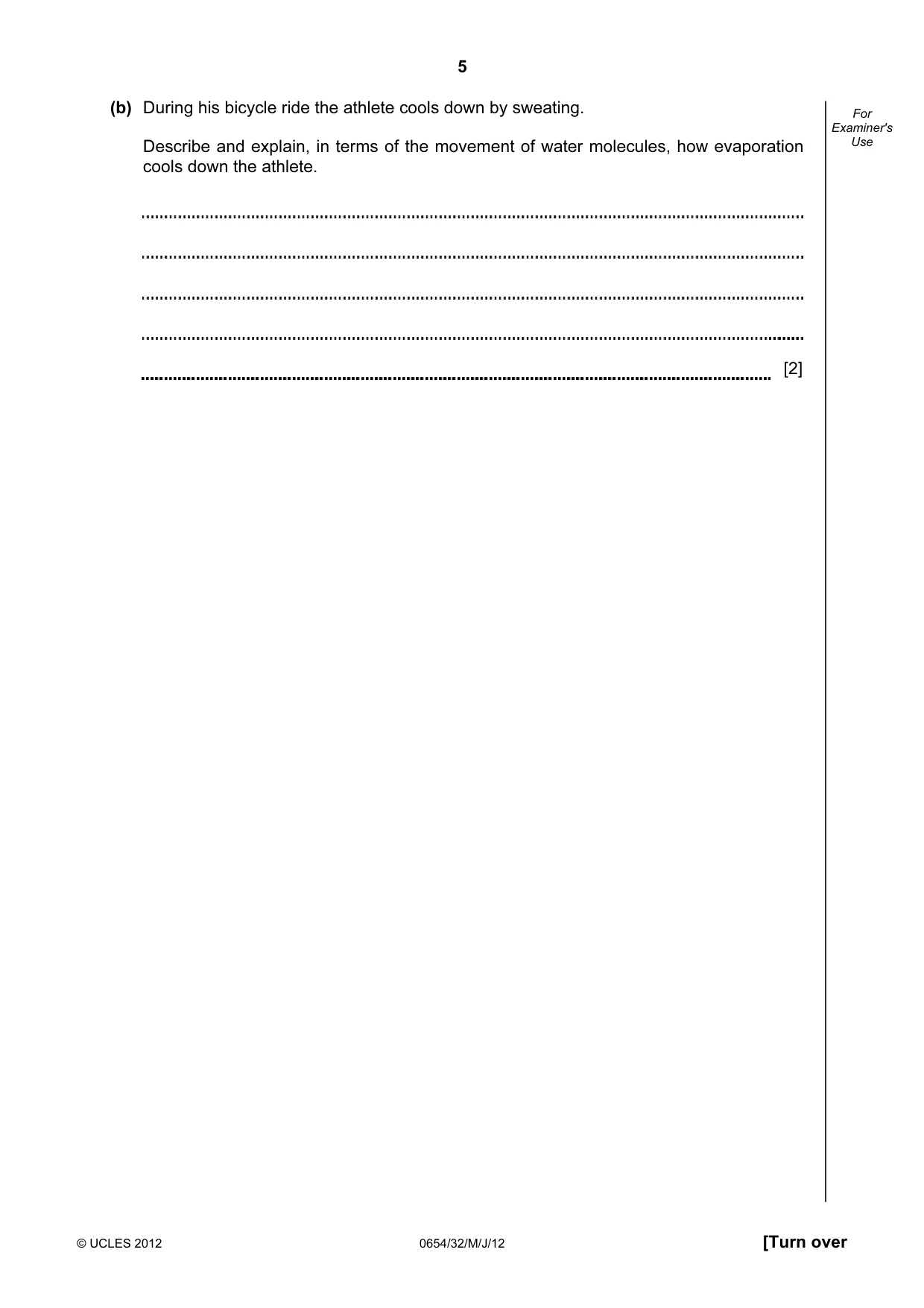 Cambridge IGCSE Sciences - Co-ordinated (Double) 0654 2012 May/June Paper 3 · Variant 2 question paper, page 5 of 28