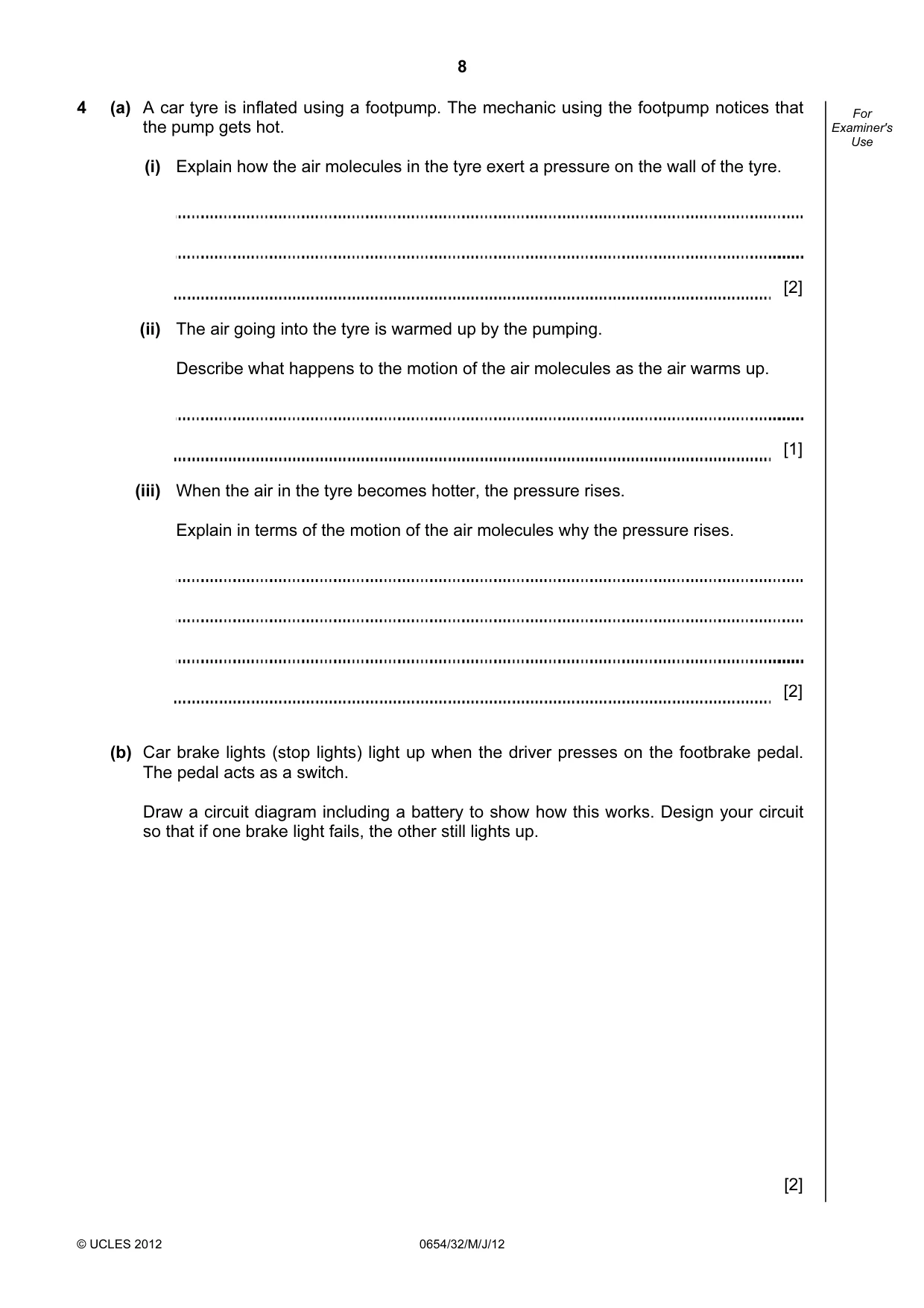 Cambridge IGCSE Sciences - Co-ordinated (Double) 0654 2012 May/June Paper 3 · Variant 2 question paper, page 8 of 28