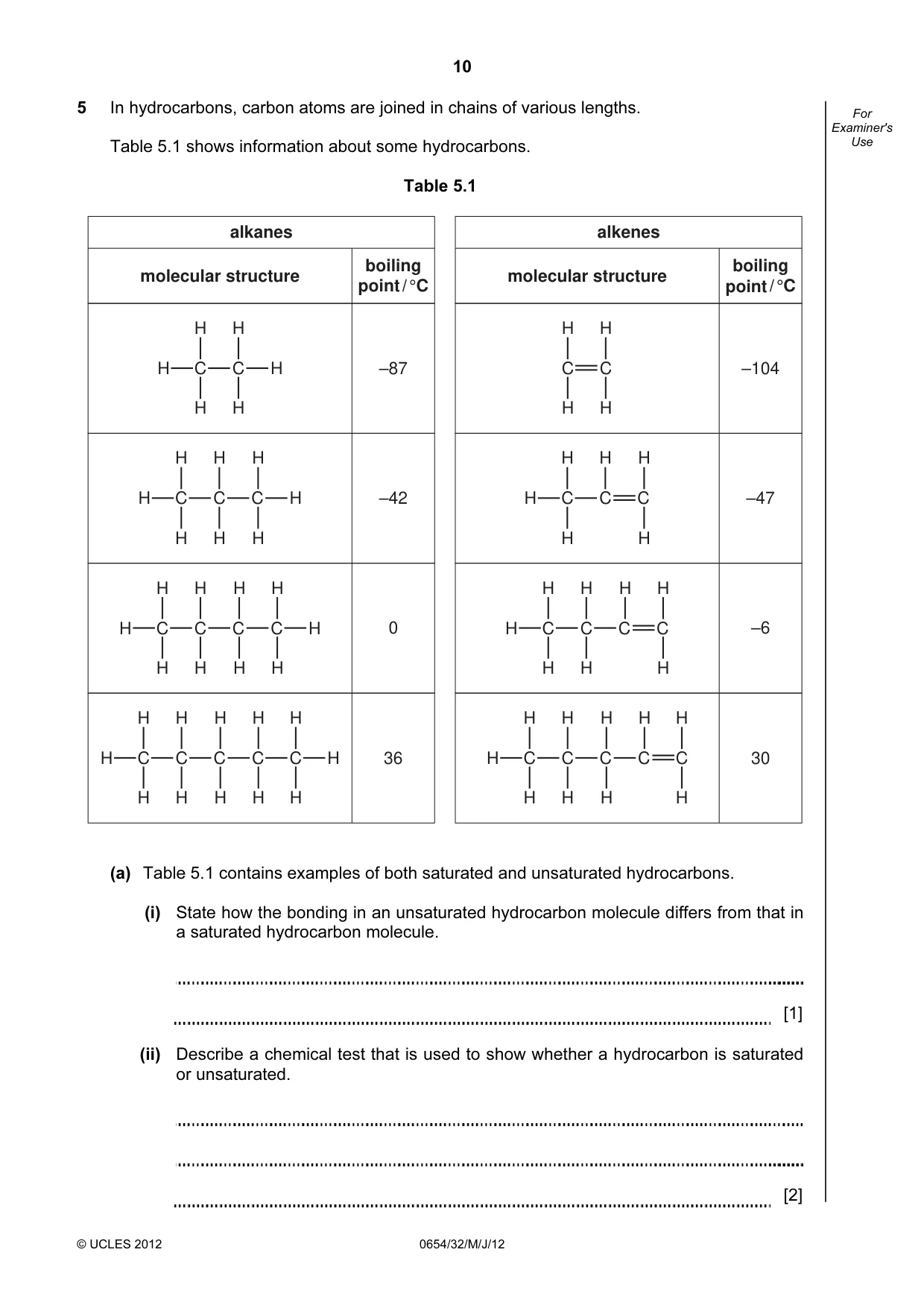 Cambridge IGCSE Sciences - Co-ordinated (Double) 0654 2012 May/June Paper 3 · Variant 2 question paper, page 10 of 28