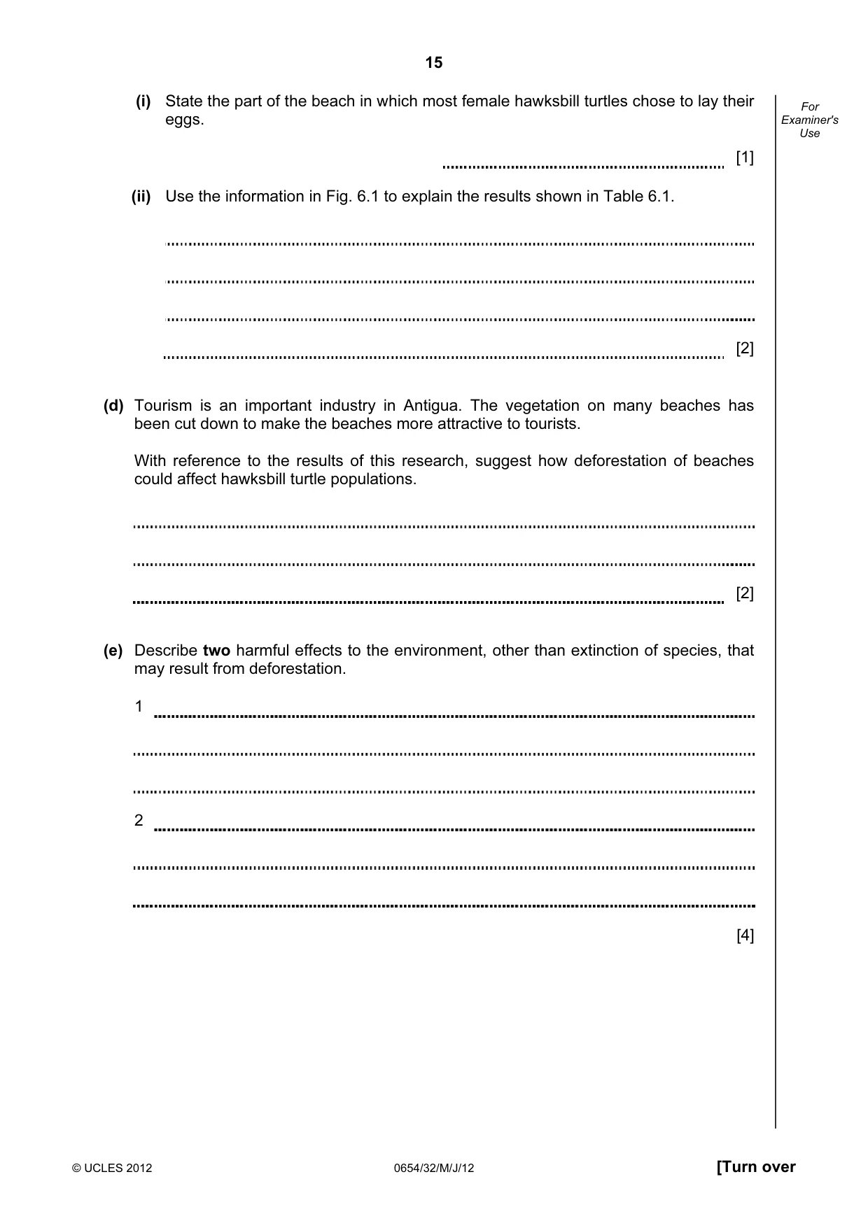 Cambridge IGCSE Sciences - Co-ordinated (Double) 0654 2012 May/June Paper 3 · Variant 2 question paper, page 15 of 28