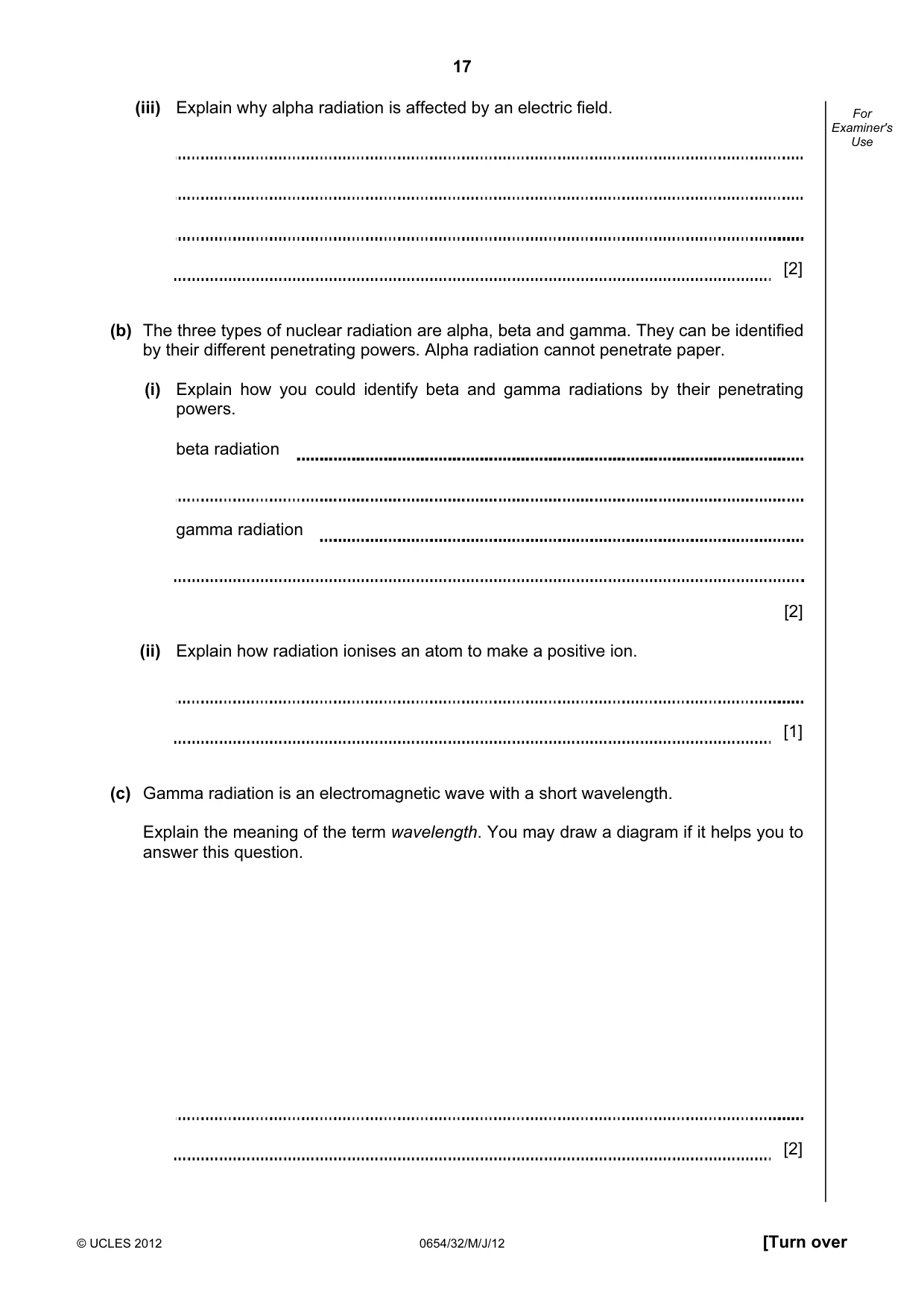 Cambridge IGCSE Sciences - Co-ordinated (Double) 0654 2012 May/June Paper 3 · Variant 2 question paper, page 17 of 28