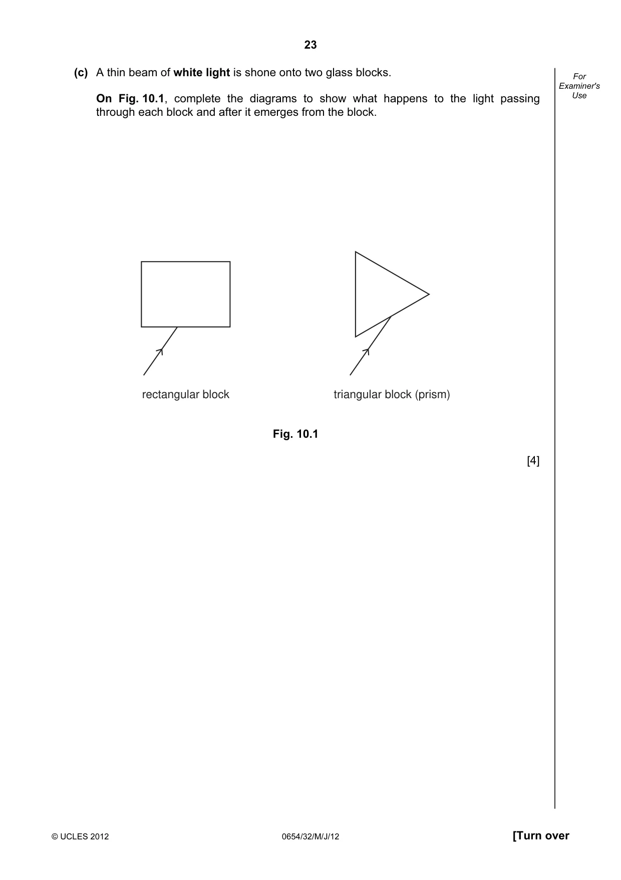 Cambridge IGCSE Sciences - Co-ordinated (Double) 0654 2012 May/June Paper 3 · Variant 2 question paper, page 23 of 28