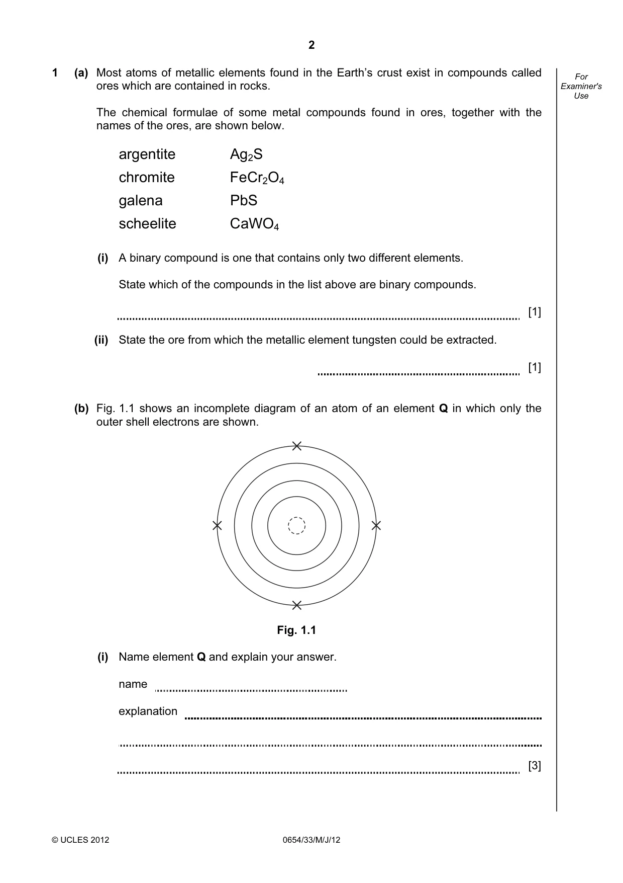 Cambridge IGCSE Sciences - Co-ordinated (Double) 0654 2012 May/June Paper 3 · Variant 3 question paper, page 2 of 28