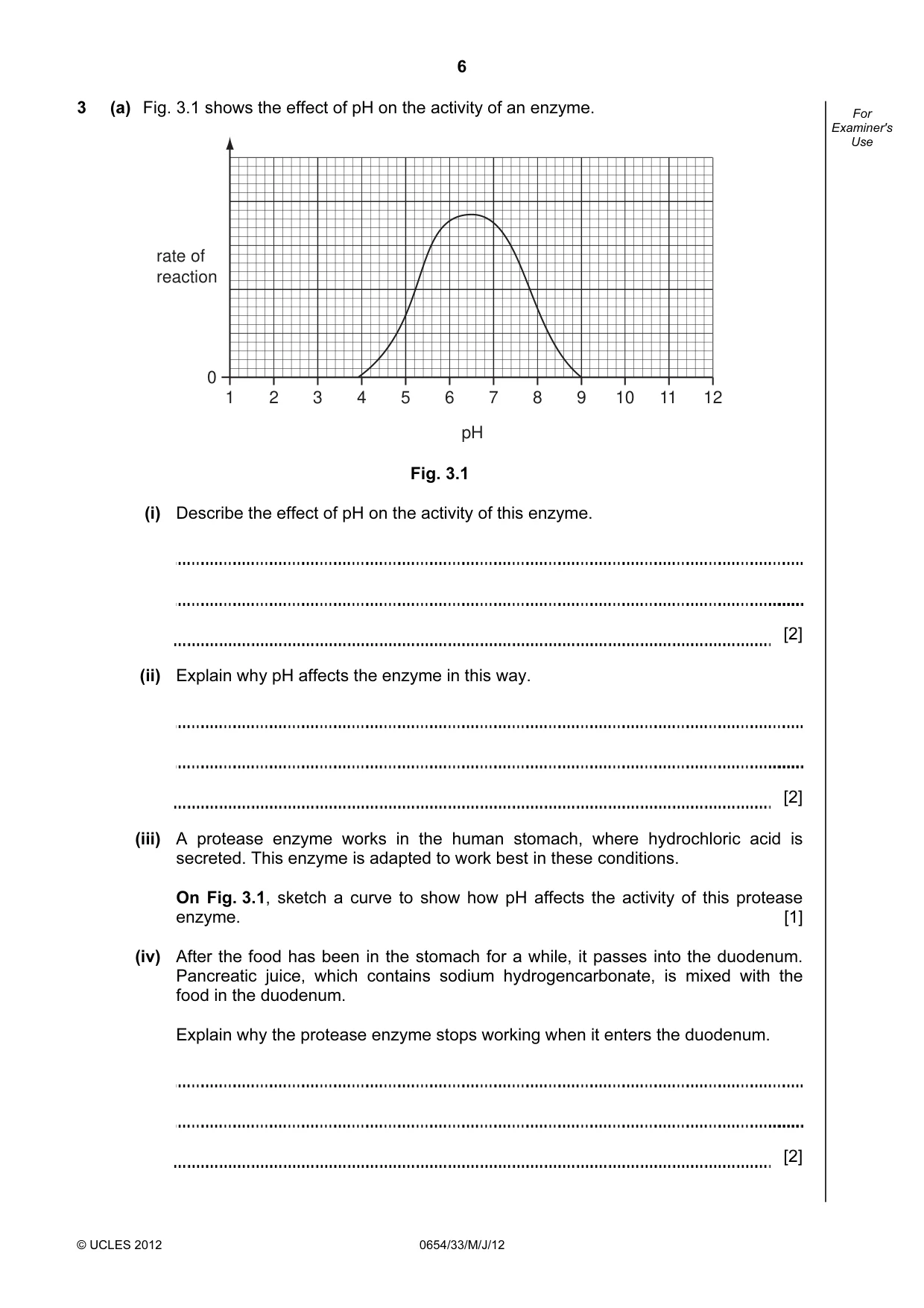 Cambridge IGCSE Sciences - Co-ordinated (Double) 0654 2012 May/June Paper 3 · Variant 3 question paper, page 6 of 28