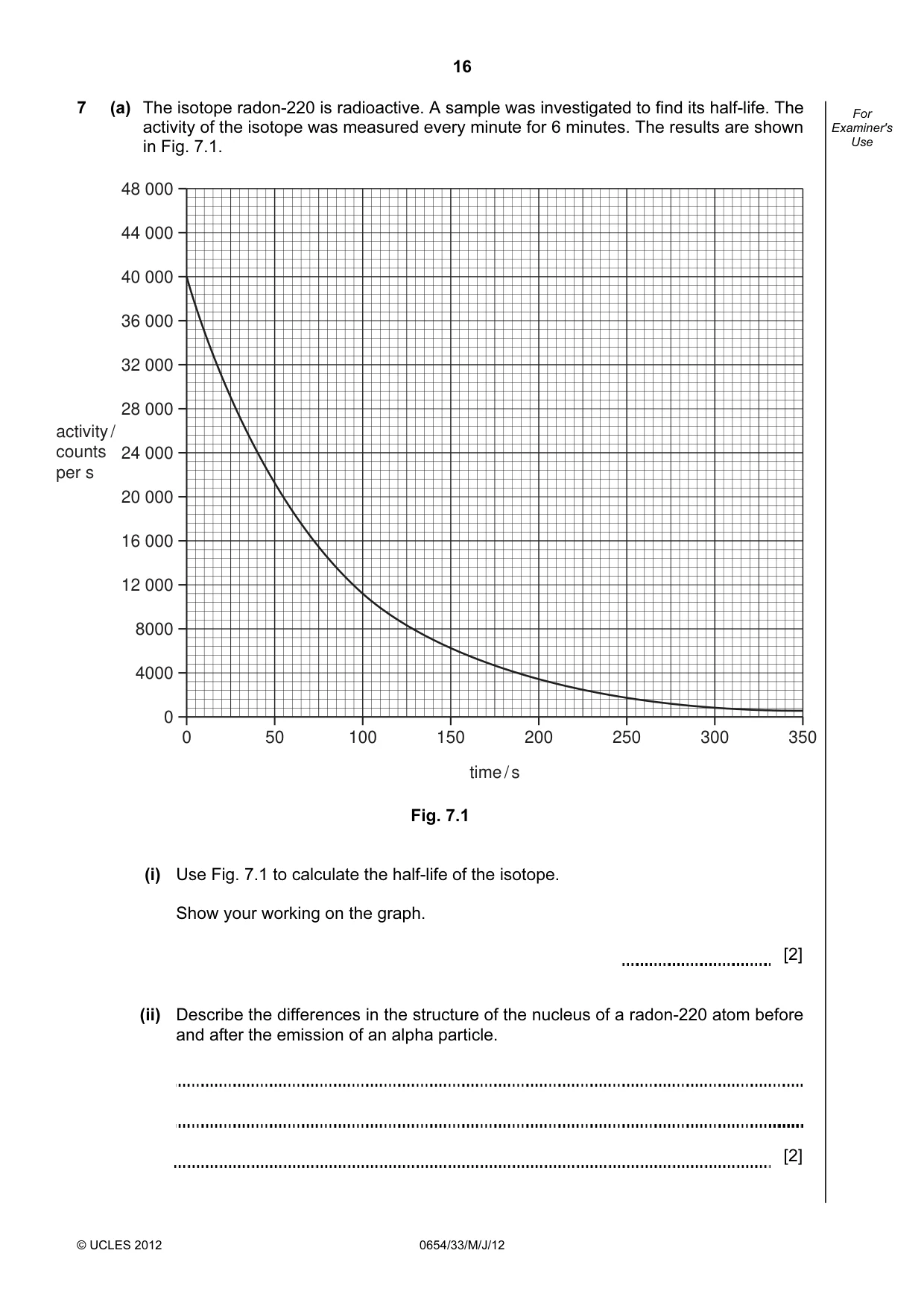 Cambridge IGCSE Sciences - Co-ordinated (Double) 0654 2012 May/June Paper 3 · Variant 3 question paper, page 16 of 28