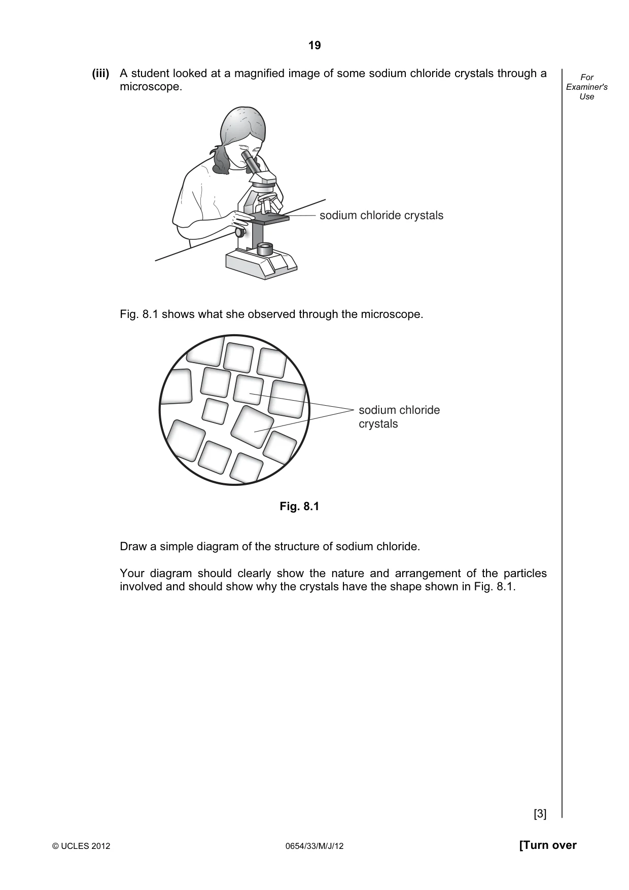 Cambridge IGCSE Sciences - Co-ordinated (Double) 0654 2012 May/June Paper 3 · Variant 3 question paper, page 19 of 28