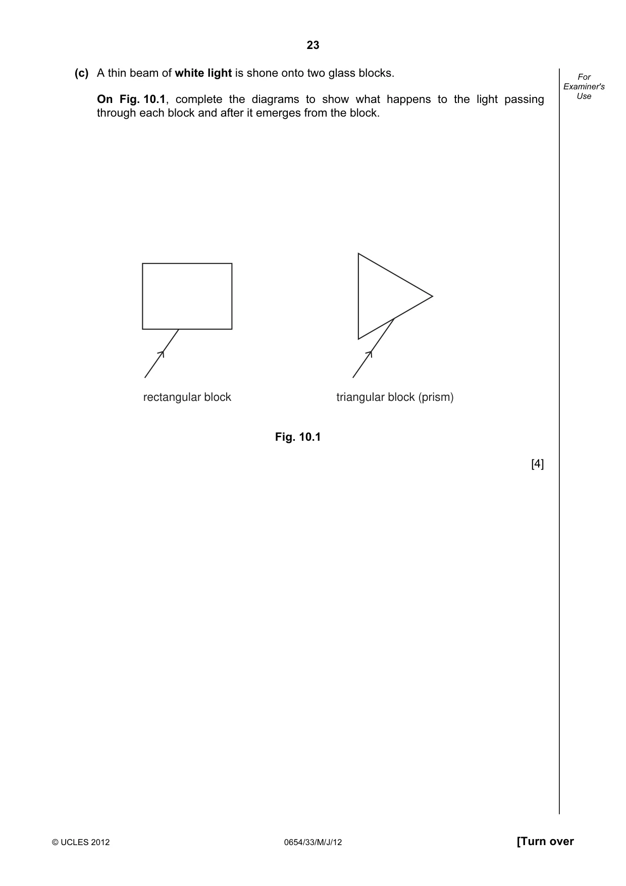 Cambridge IGCSE Sciences - Co-ordinated (Double) 0654 2012 May/June Paper 3 · Variant 3 question paper, page 23 of 28