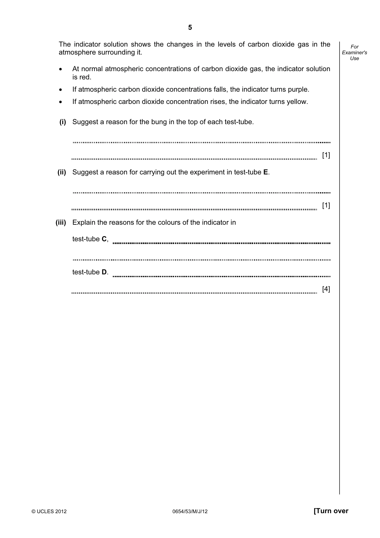 Cambridge IGCSE Sciences - Co-ordinated (Double) 0654 2012 May/June Paper 5 · Variant 3 question paper, page 5 of 16
