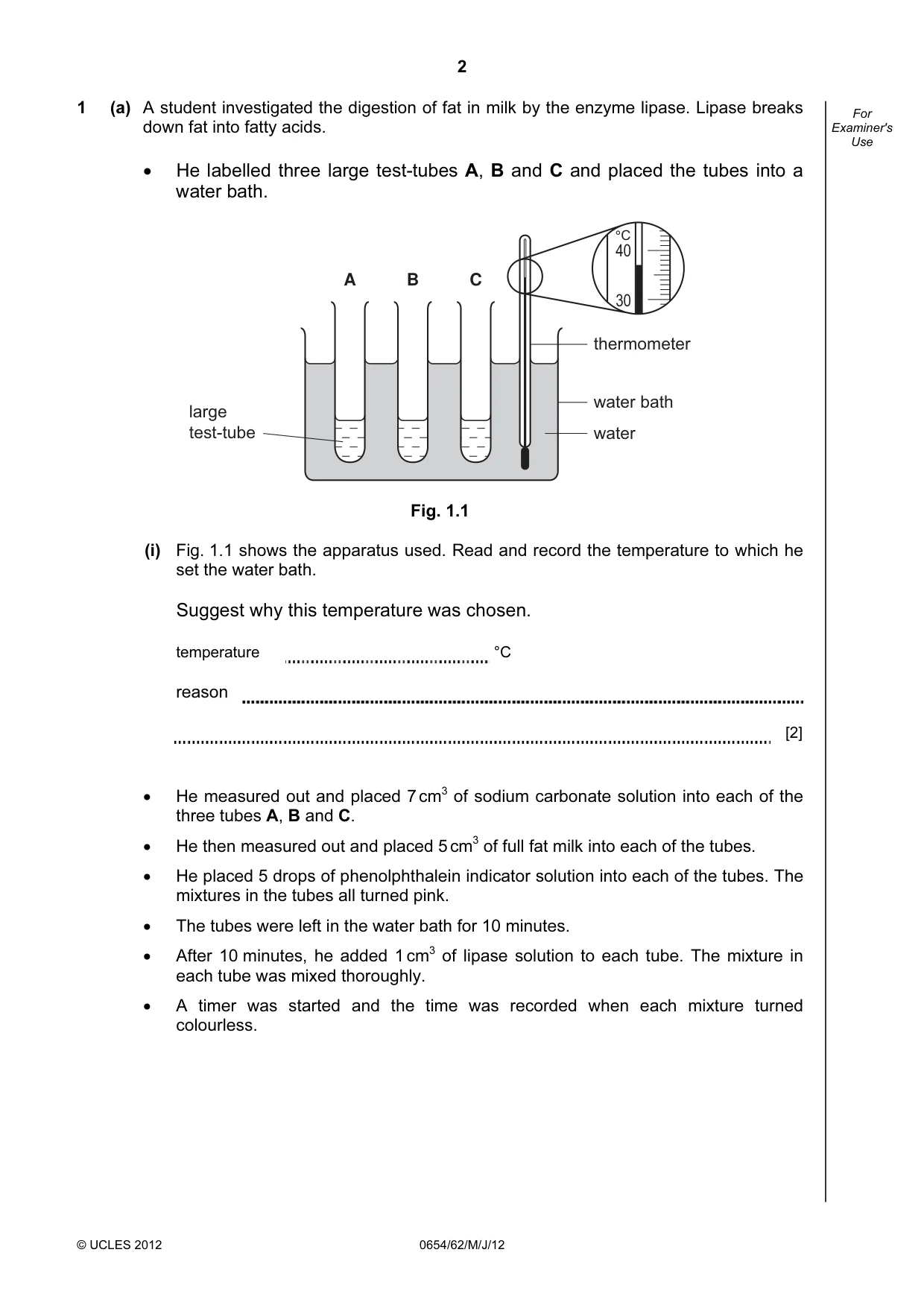Cambridge IGCSE Sciences - Co-ordinated (Double) 0654 2012 May/June Paper 6 · Variant 2 question paper, page 2 of 20