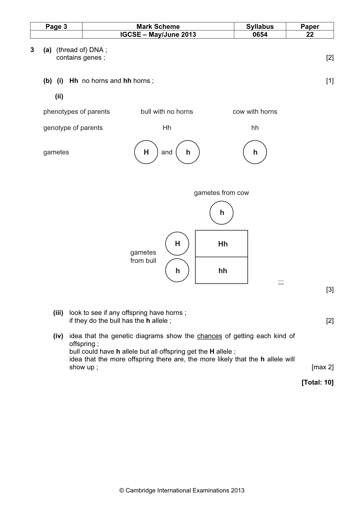 Mark scheme, page 3 of 8