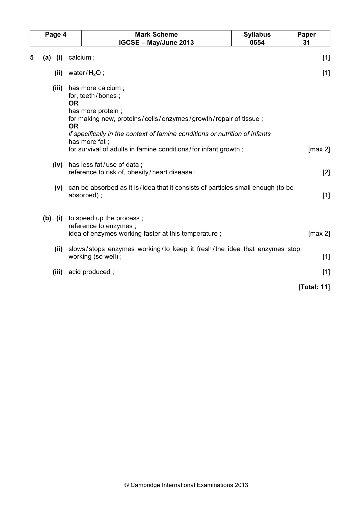 Mark scheme, page 4 of 9