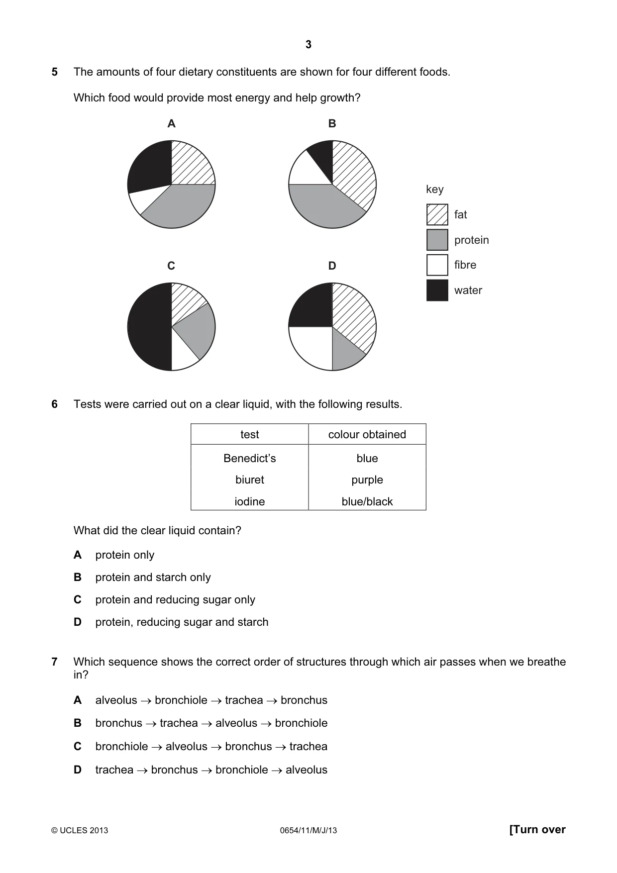 Cambridge IGCSE Sciences - Co-ordinated (Double) 0654 2013 May/June Paper 1 · Variant 1 question paper, page 3 of 20