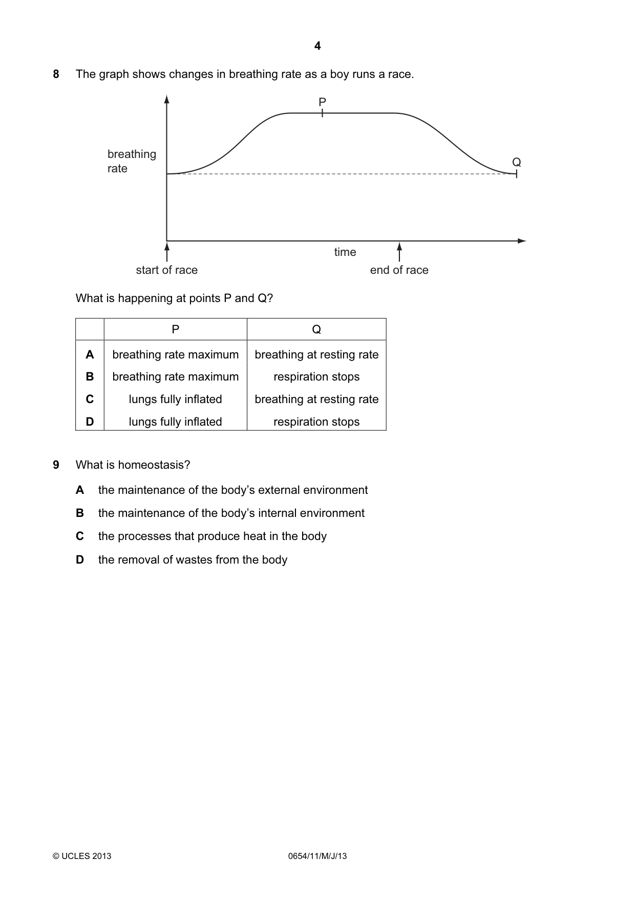 Cambridge IGCSE Sciences - Co-ordinated (Double) 0654 2013 May/June Paper 1 · Variant 1 question paper, page 4 of 20
