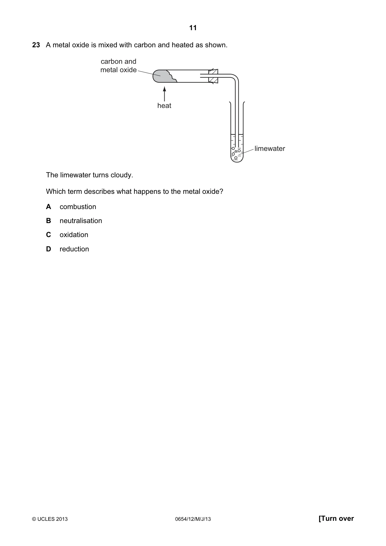 Cambridge IGCSE Sciences - Co-ordinated (Double) 0654 2013 May/June Paper 1 · Variant 2 question paper, page 11 of 20