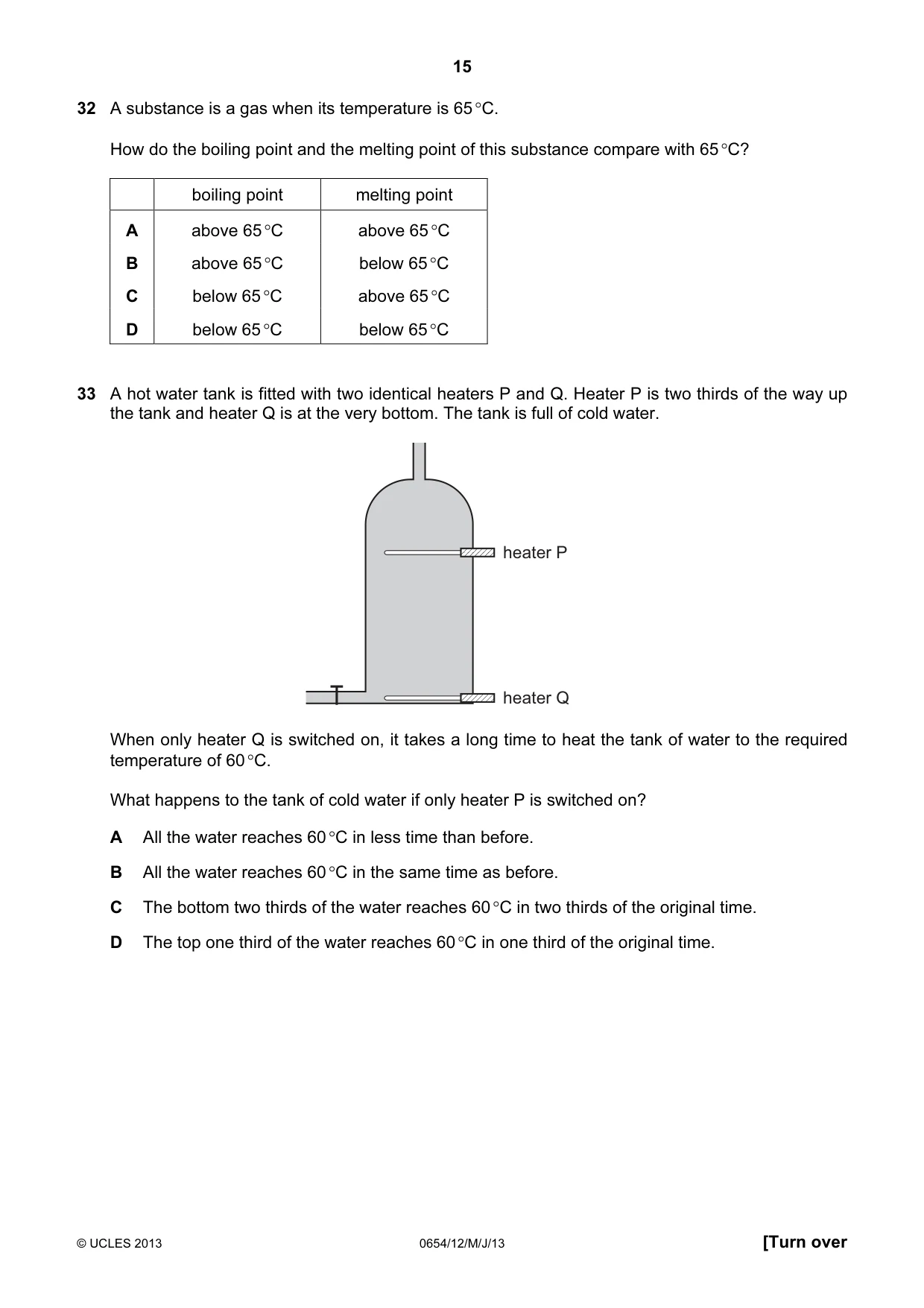 Cambridge IGCSE Sciences - Co-ordinated (Double) 0654 2013 May/June Paper 1 · Variant 2 question paper, page 15 of 20