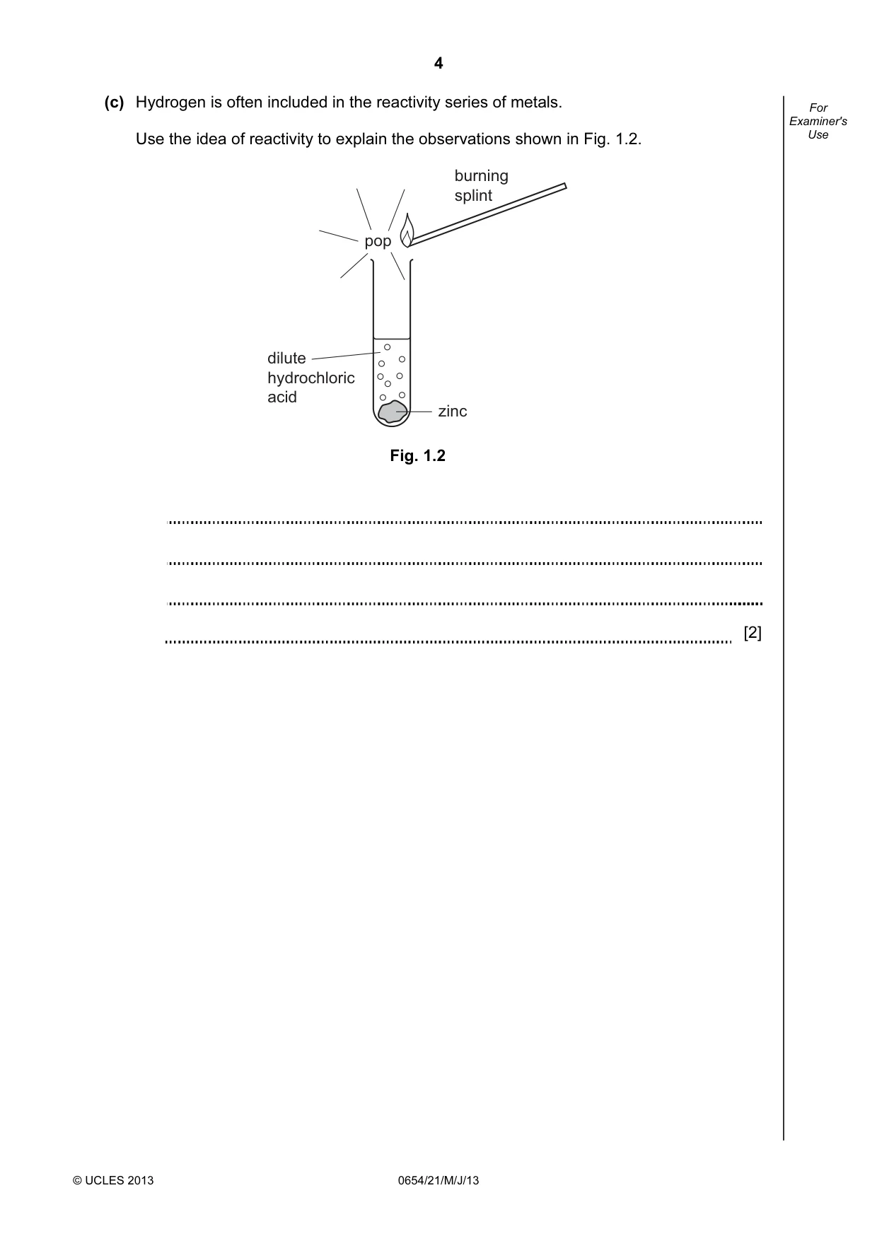 Cambridge IGCSE Sciences - Co-ordinated (Double) 0654 2013 May/June Paper 2 · Variant 1 question paper, page 4 of 32