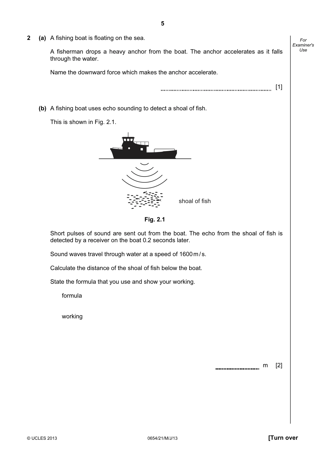 Cambridge IGCSE Sciences - Co-ordinated (Double) 0654 2013 May/June Paper 2 · Variant 1 question paper, page 5 of 32