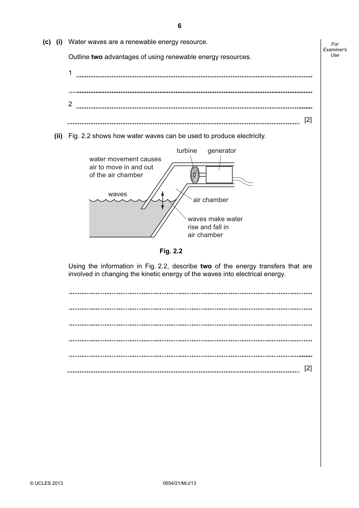 Cambridge IGCSE Sciences - Co-ordinated (Double) 0654 2013 May/June Paper 2 · Variant 1 question paper, page 6 of 32