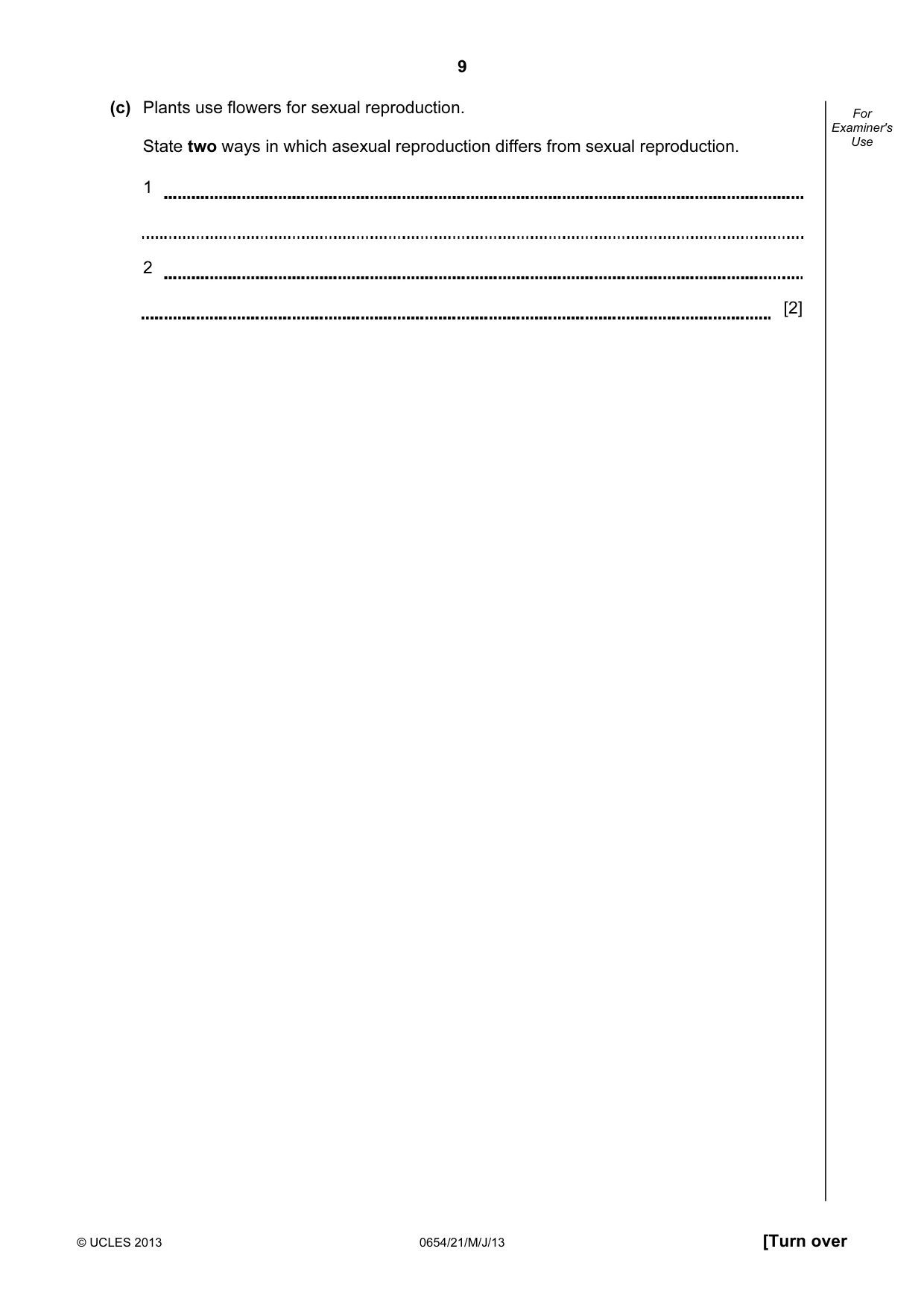 Cambridge IGCSE Sciences - Co-ordinated (Double) 0654 2013 May/June Paper 2 · Variant 1 question paper, page 9 of 32