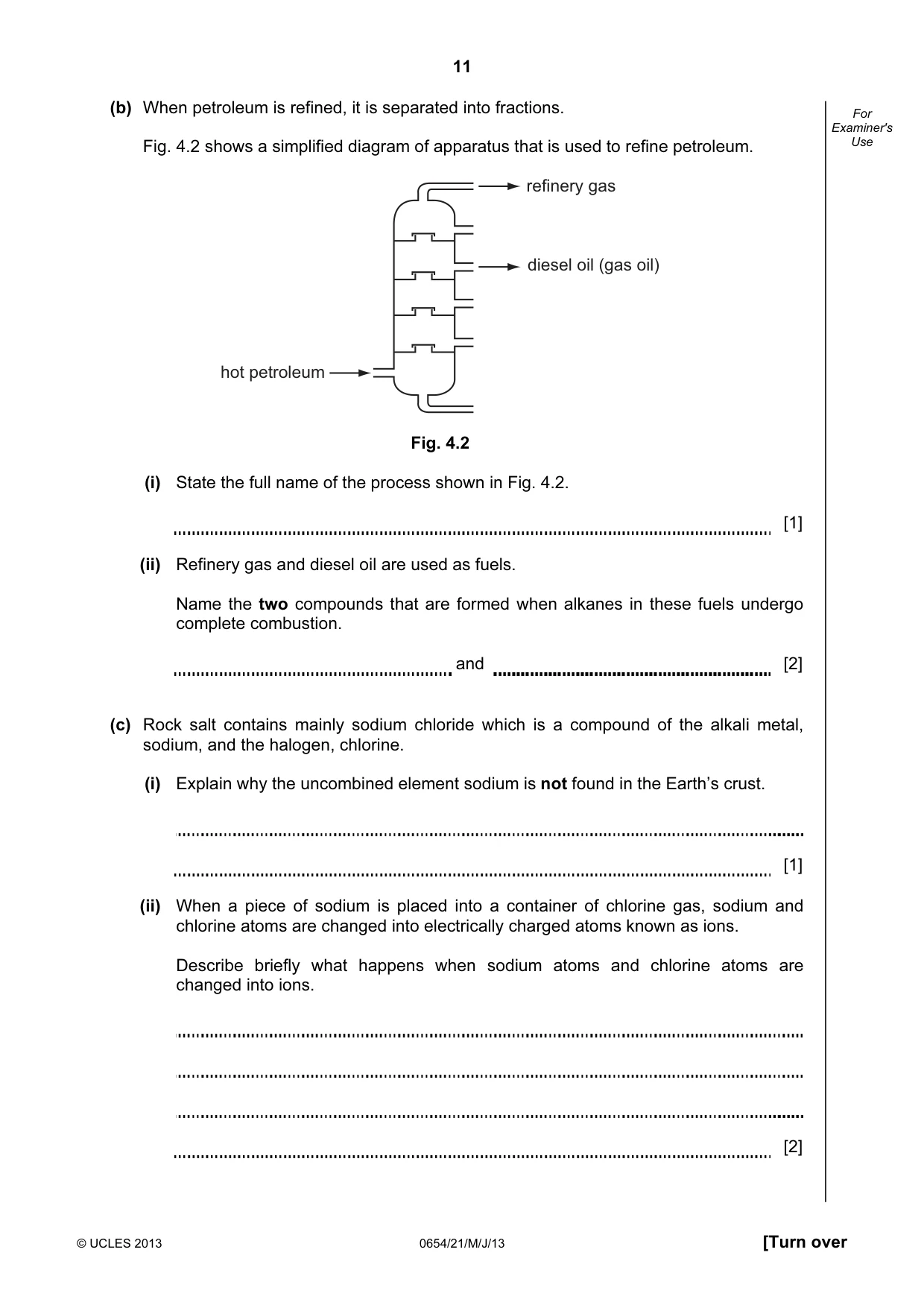 Cambridge IGCSE Sciences - Co-ordinated (Double) 0654 2013 May/June Paper 2 · Variant 1 question paper, page 11 of 32