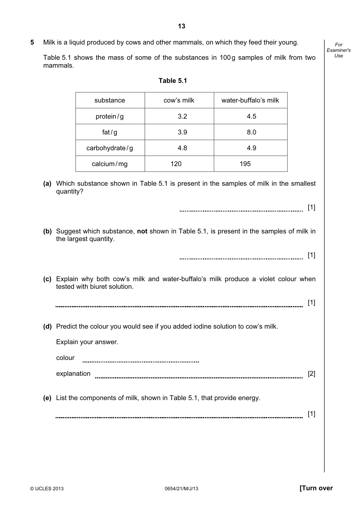 Cambridge IGCSE Sciences - Co-ordinated (Double) 0654 2013 May/June Paper 2 · Variant 1 question paper, page 13 of 32