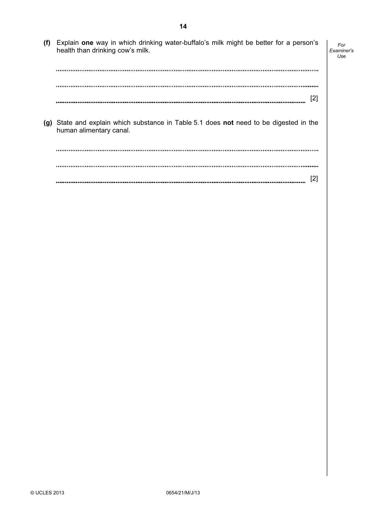 Cambridge IGCSE Sciences - Co-ordinated (Double) 0654 2013 May/June Paper 2 · Variant 1 question paper, page 14 of 32