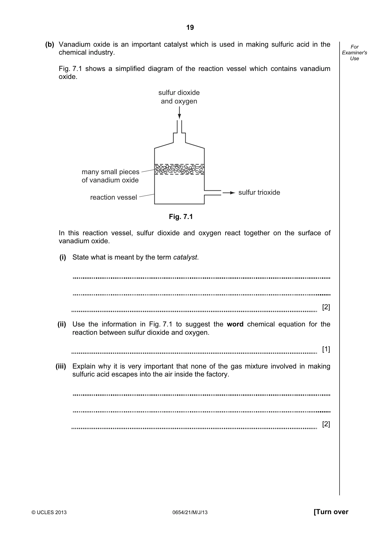 Cambridge IGCSE Sciences - Co-ordinated (Double) 0654 2013 May/June Paper 2 · Variant 1 question paper, page 19 of 32