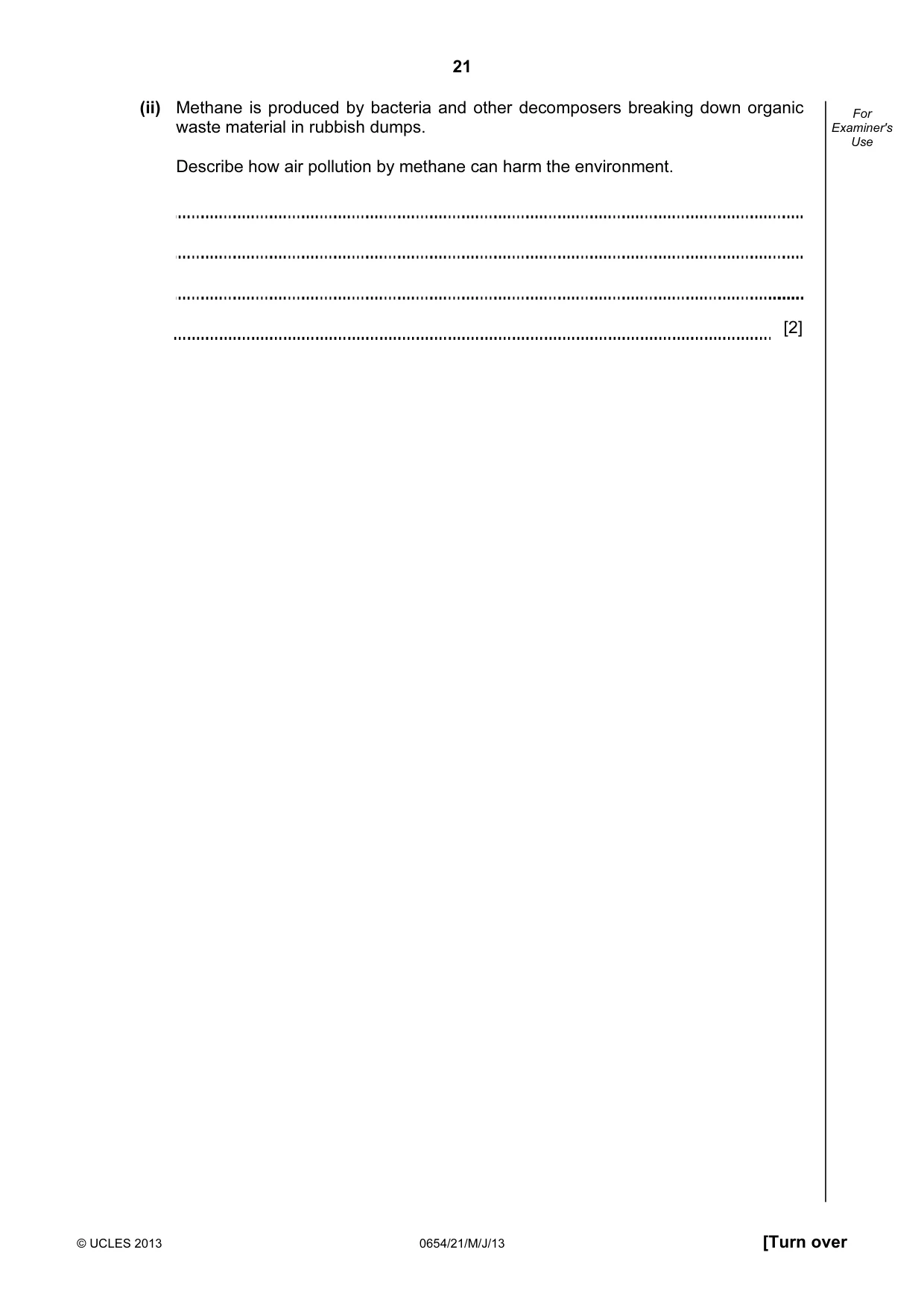 Cambridge IGCSE Sciences - Co-ordinated (Double) 0654 2013 May/June Paper 2 · Variant 1 question paper, page 21 of 32