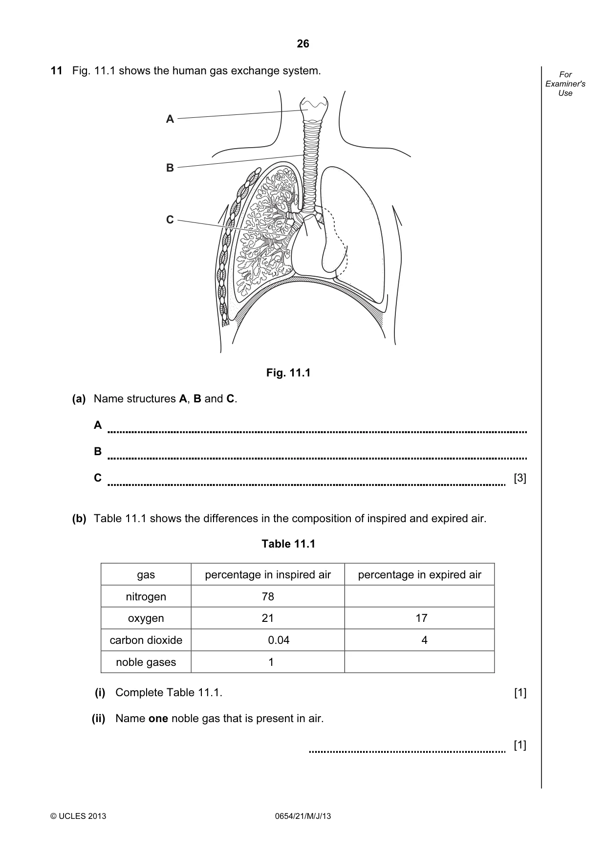 Cambridge IGCSE Sciences - Co-ordinated (Double) 0654 2013 May/June Paper 2 · Variant 1 question paper, page 26 of 32
