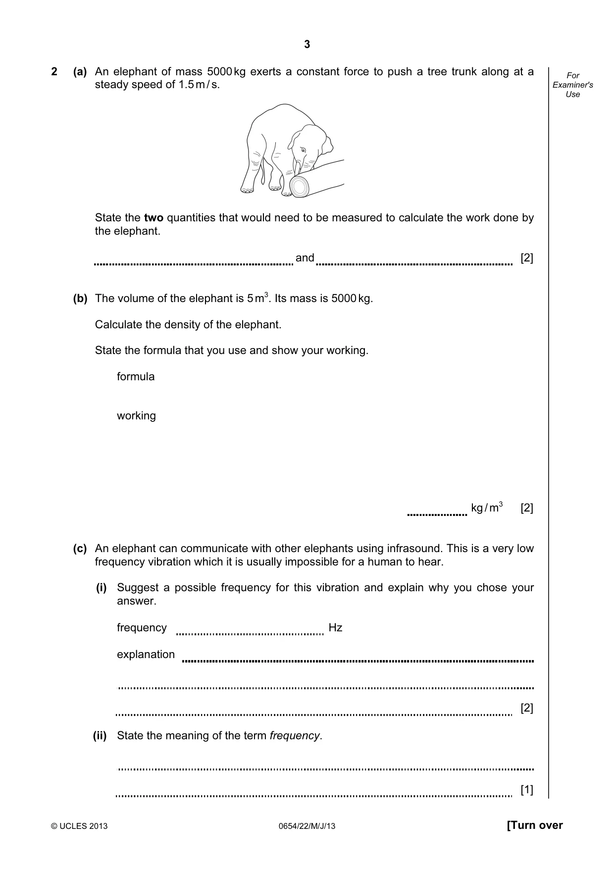 Cambridge IGCSE Sciences - Co-ordinated (Double) 0654 2013 May/June Paper 2 · Variant 2 question paper, page 3 of 28