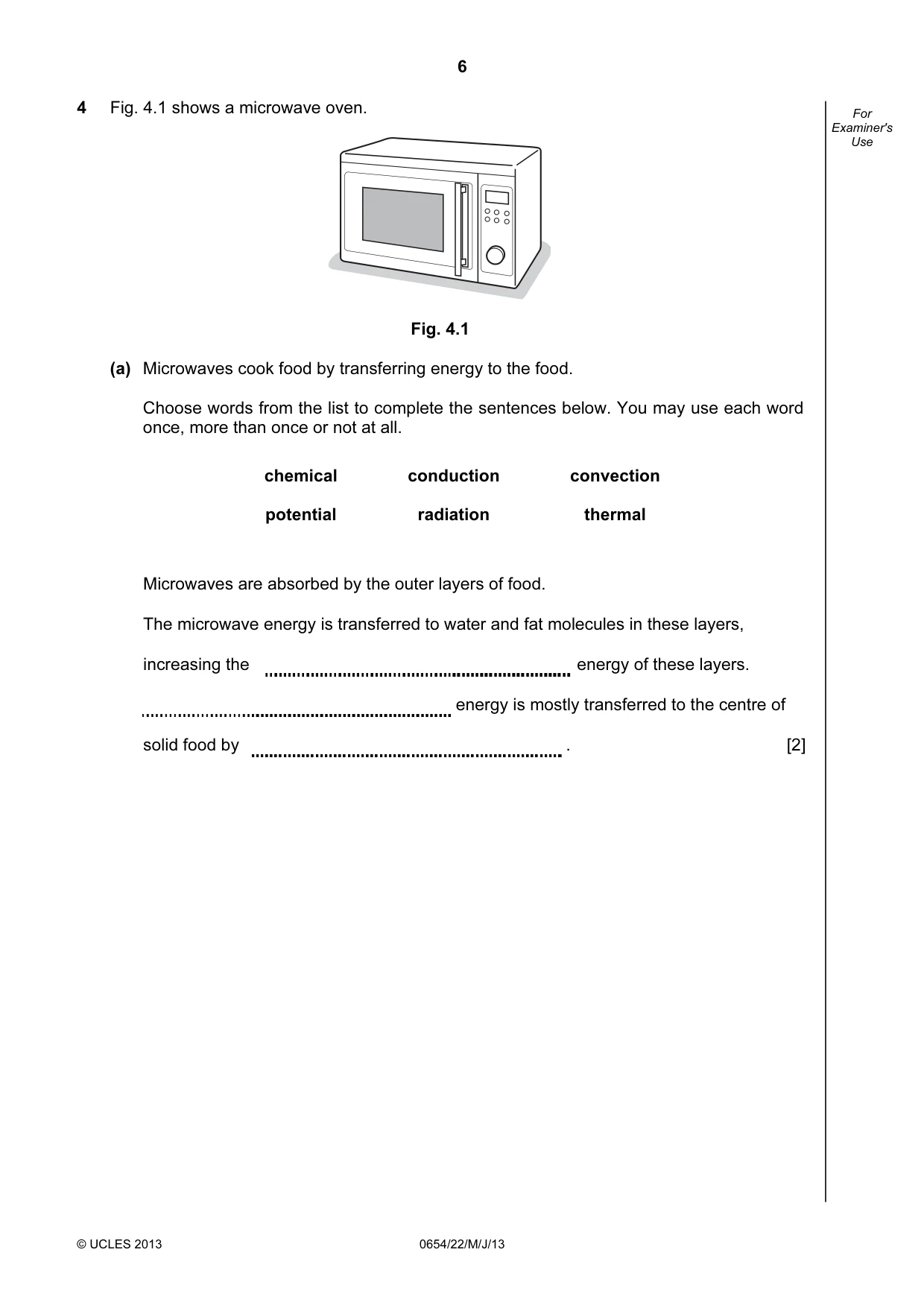 Cambridge IGCSE Sciences - Co-ordinated (Double) 0654 2013 May/June Paper 2 · Variant 2 question paper, page 6 of 28